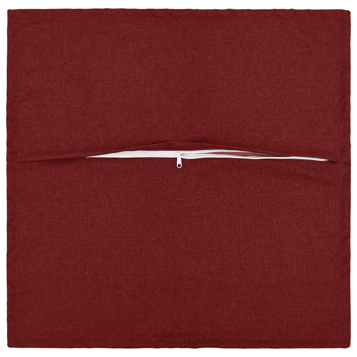 Cushion with Pillow HOUTEN 2 pcs Wine Red Faux Linen