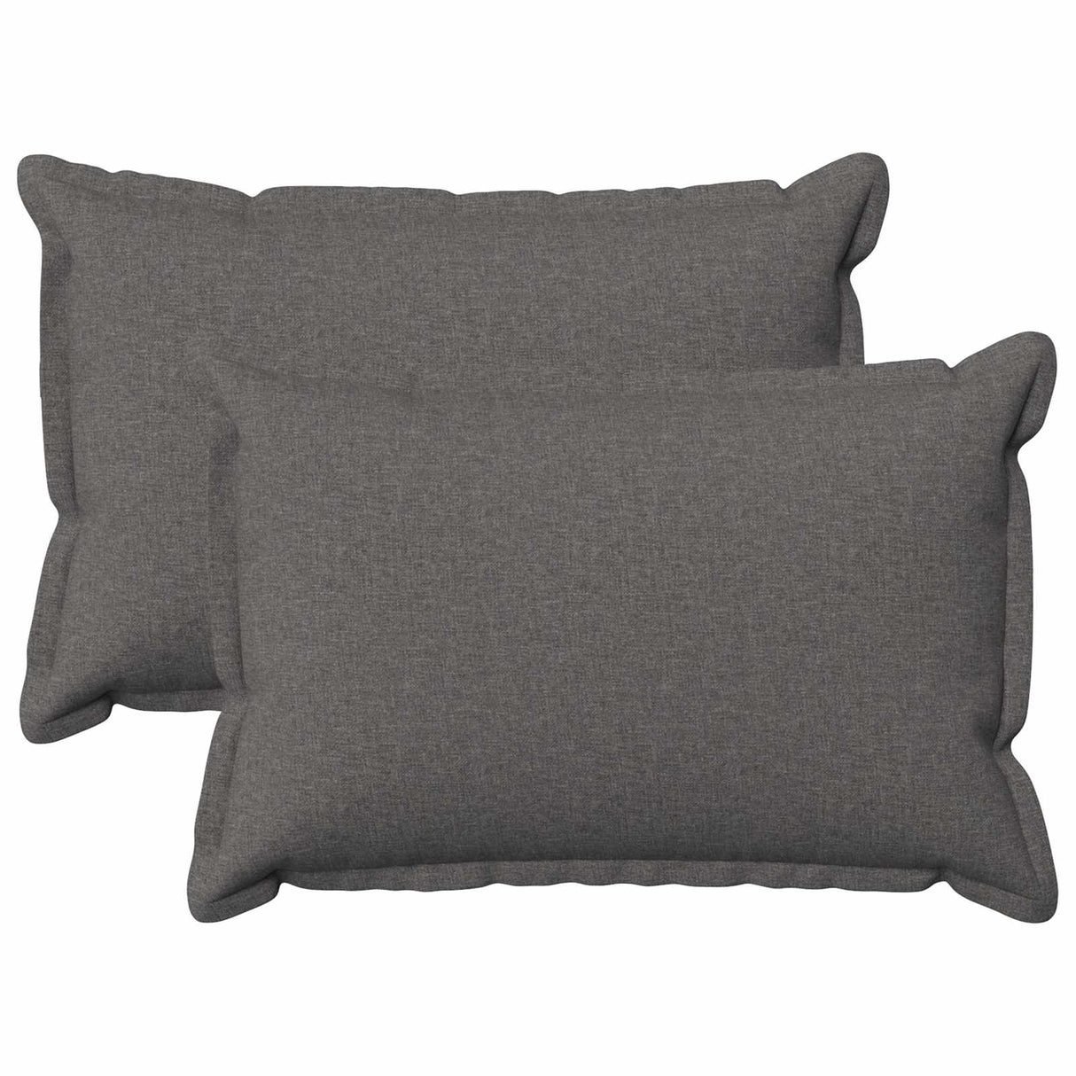 Cushion with Pillow HOUTEN 2 pcs Light Grey Faux Linen