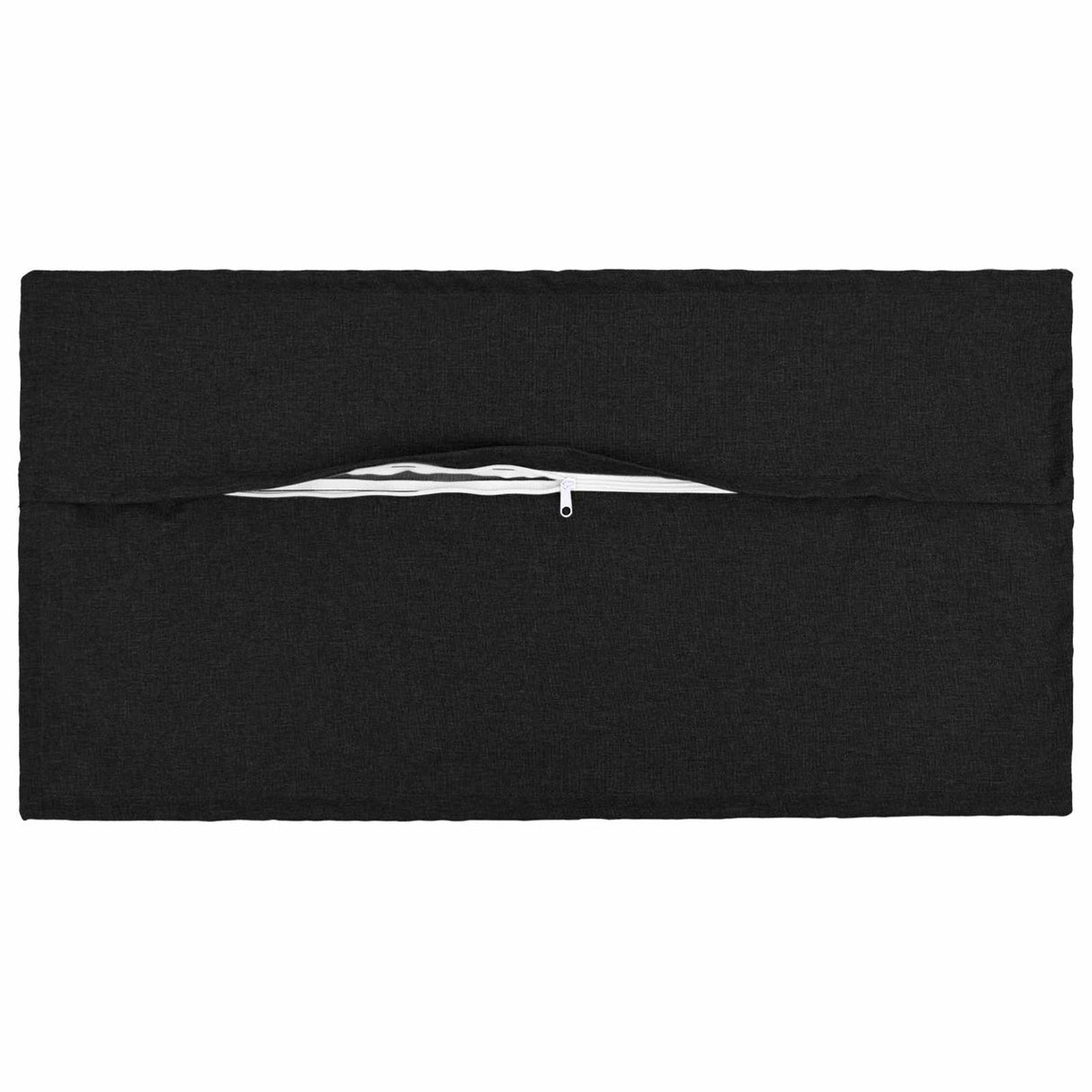 Cushion with Pillow HOUTEN 2 pcs Black Faux Linen