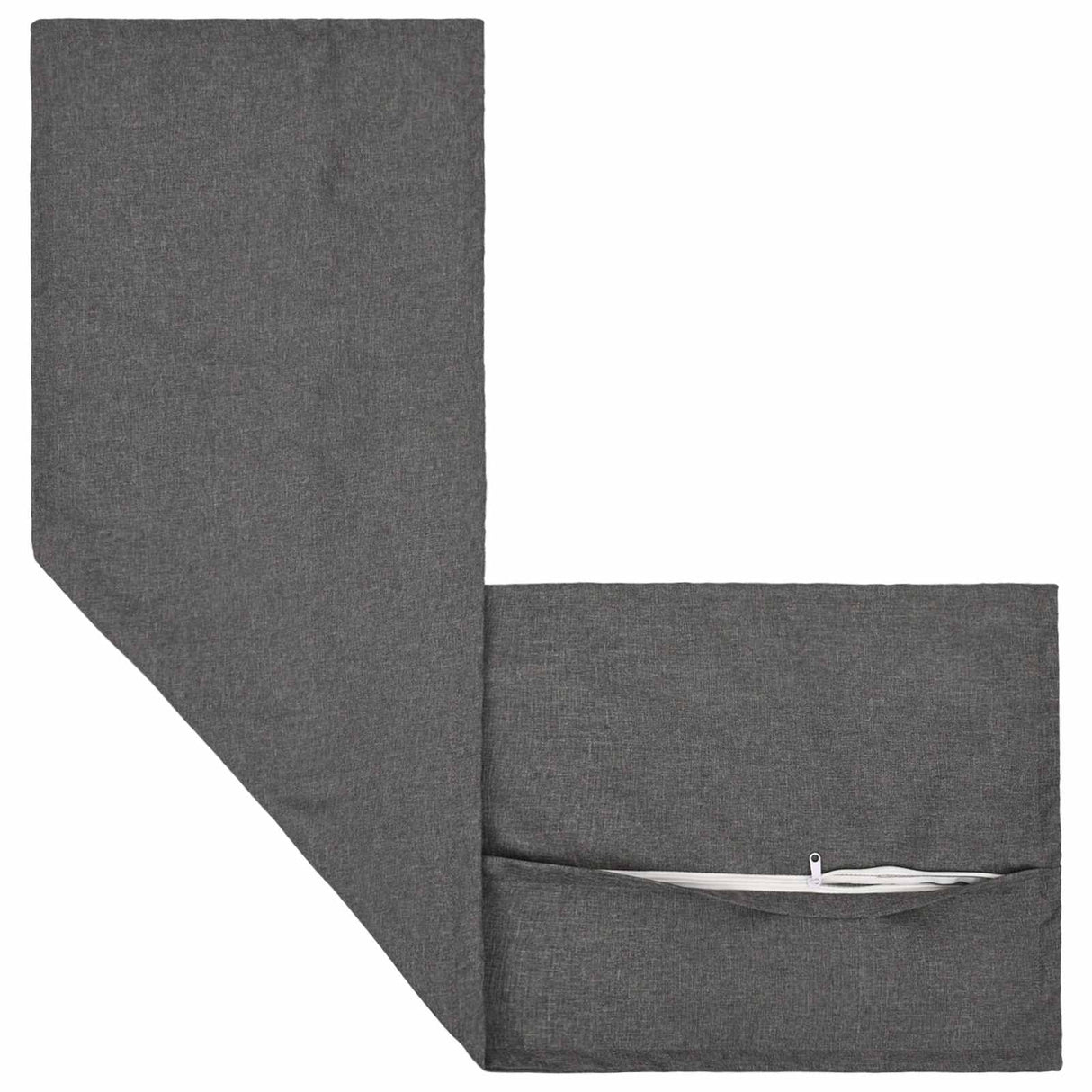 Cushion with Pillow HOUTEN Light Grey 40 x 145 cm Faux Linen