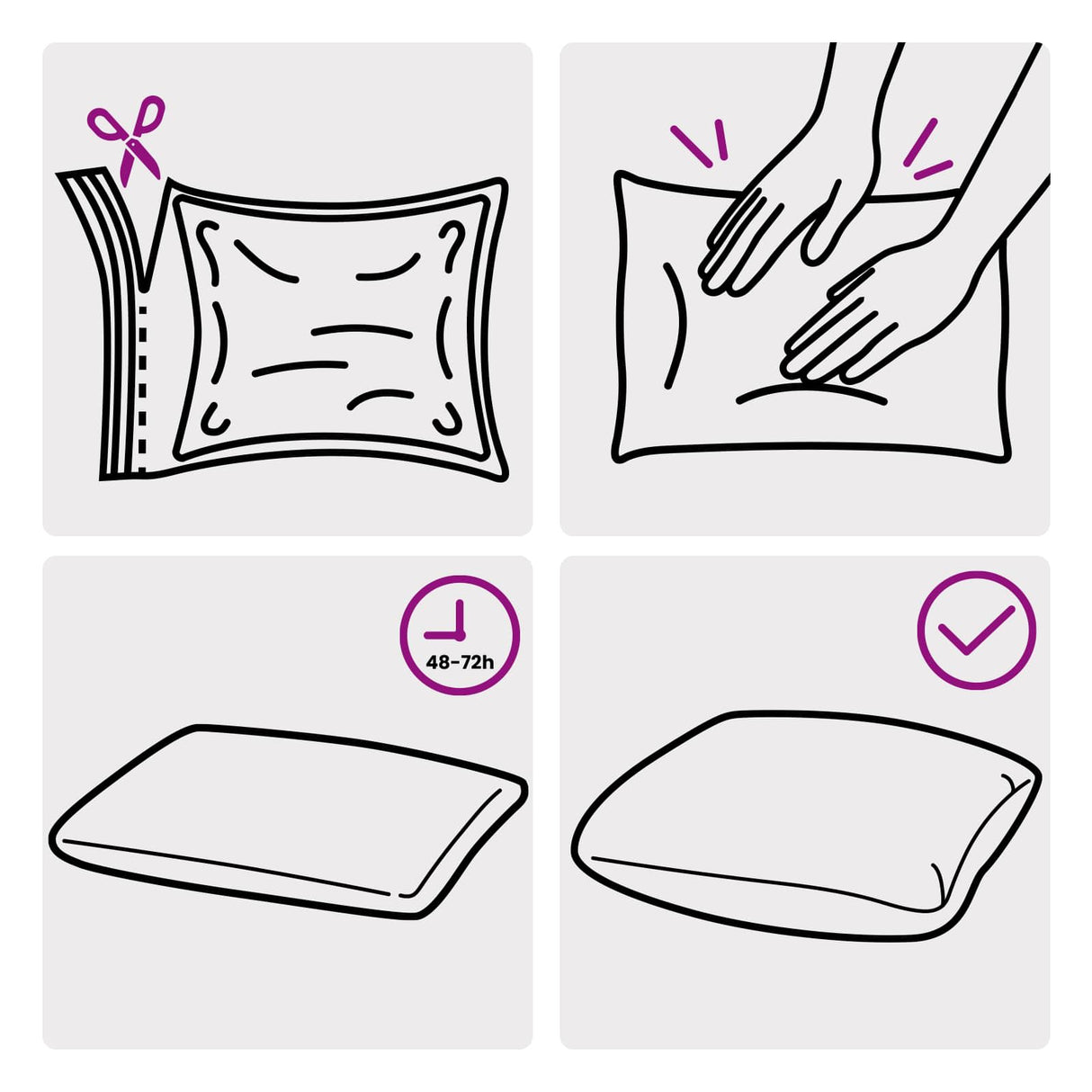 Cushion with Pillow HOUTEN 2 pcs Taupe Faux Linen