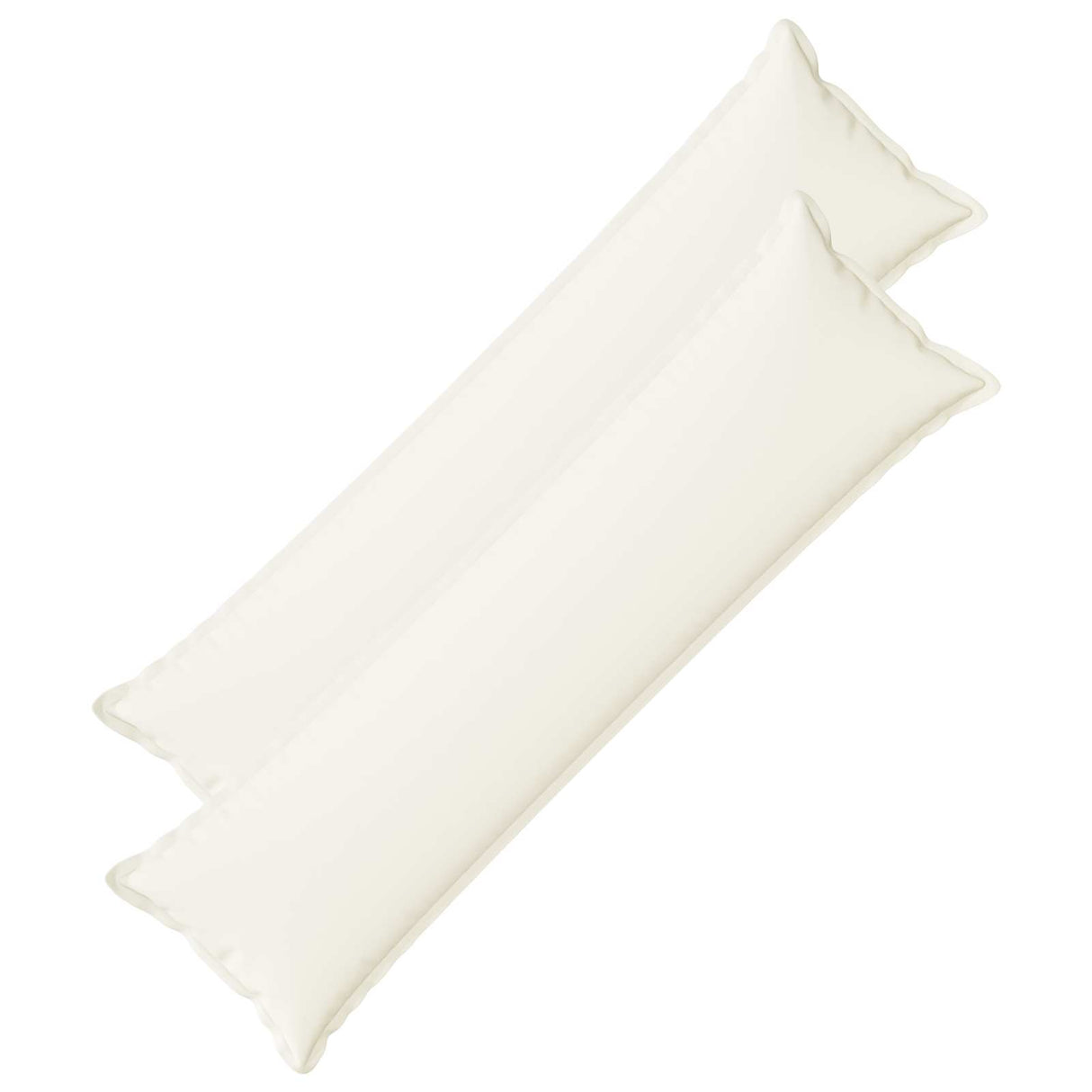 Cushion with Pillow HOUTEN 2 pcs White Faux Linen