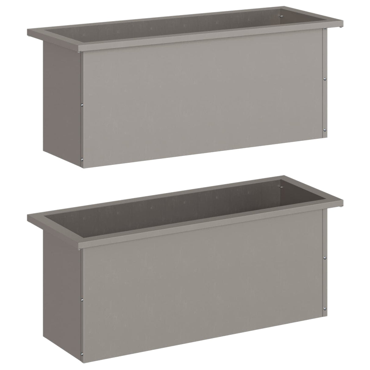 Garden Planter with LED 2 pcs Rusty 30 x 80 x 30 cm