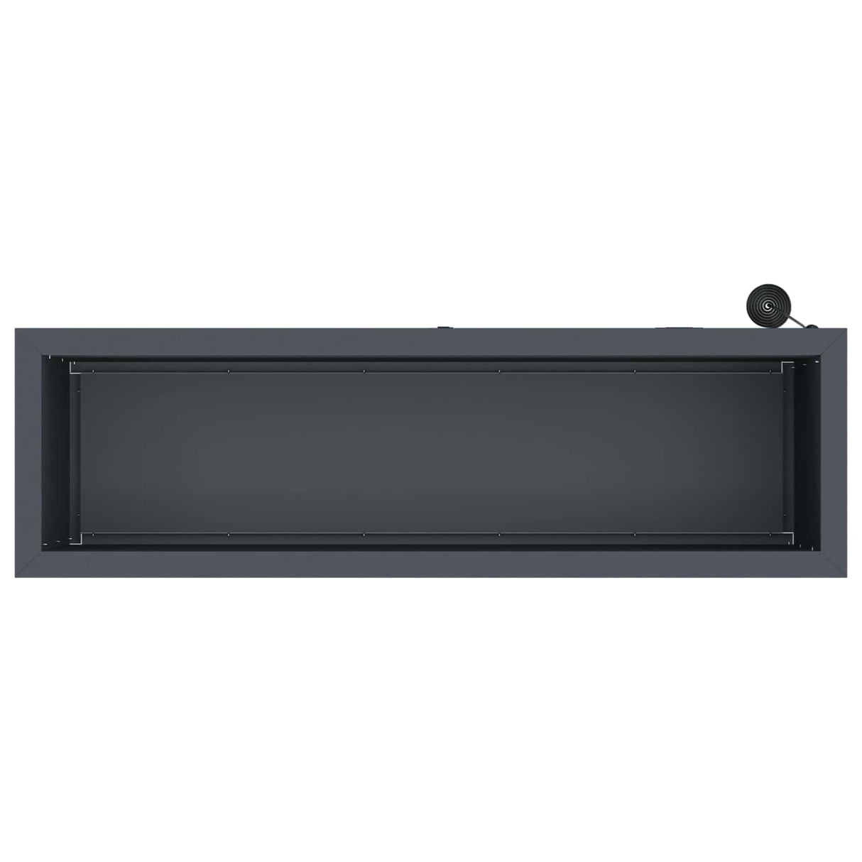 Garden Planter with LED Antracite 30 x 100 x 30 cm Steel