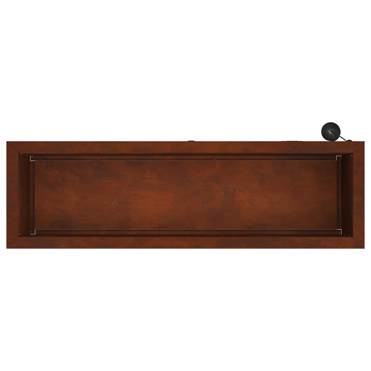 Garden Planter with LED Rusty 30 x 100 x 30 cm Weathering Steel
