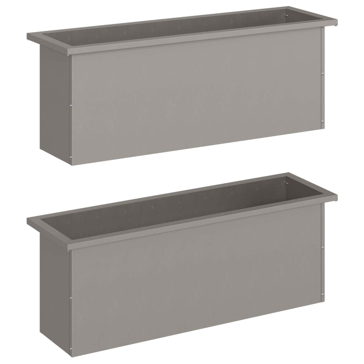 Garden Planter with LED 2 pcs Rusty 30 x 100 x 30 cm