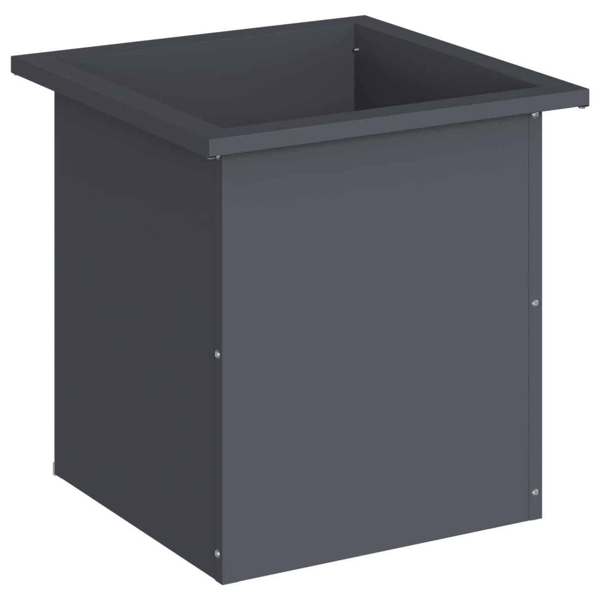 Garden Planter with LED Antracite 40 x 40 x 40 cm Steel