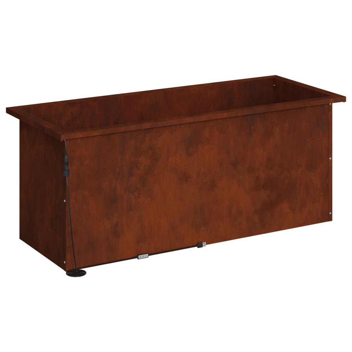 Garden Planter with LED 2 pcs Rusty 40 x 100 x 40 cm