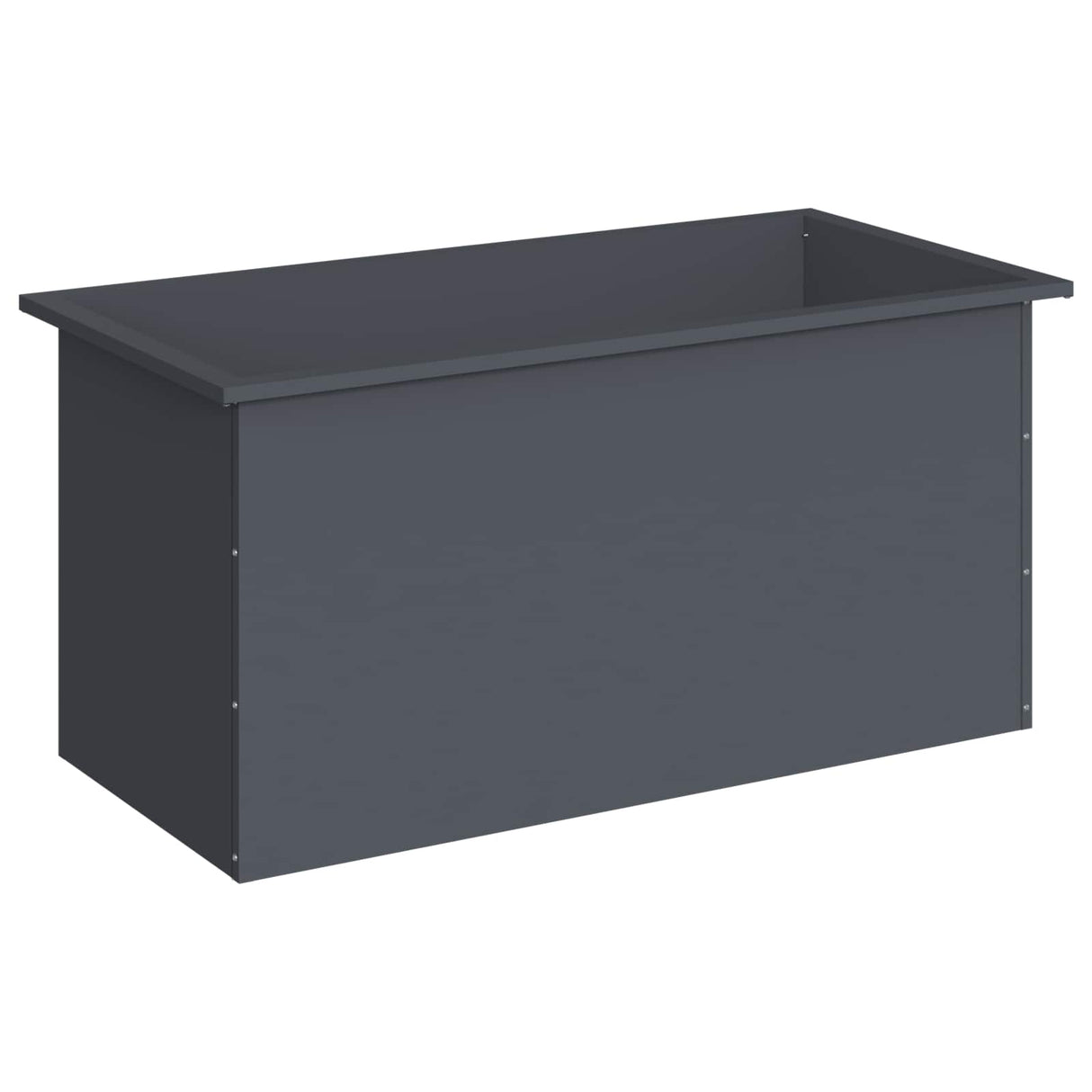 Garden Planter with LED Antracite 50 x 100 x 48 cm Steel