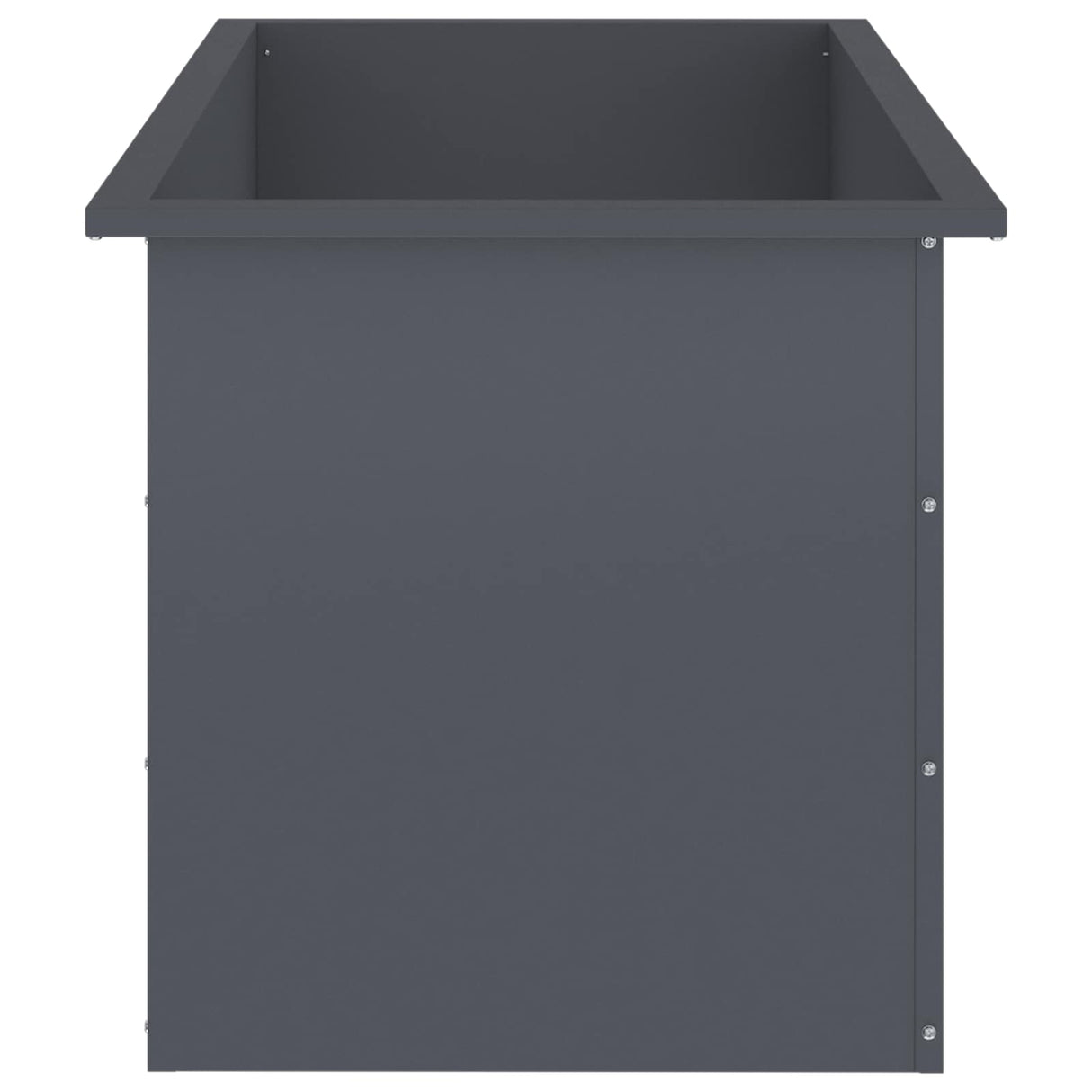 Garden Planter with LED Antracite 50 x 100 x 48 cm Steel
