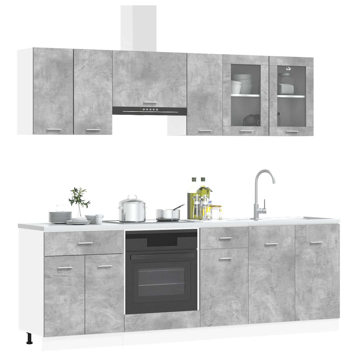 Kitchen Unit Lyon 8 pcs Engineered Wood