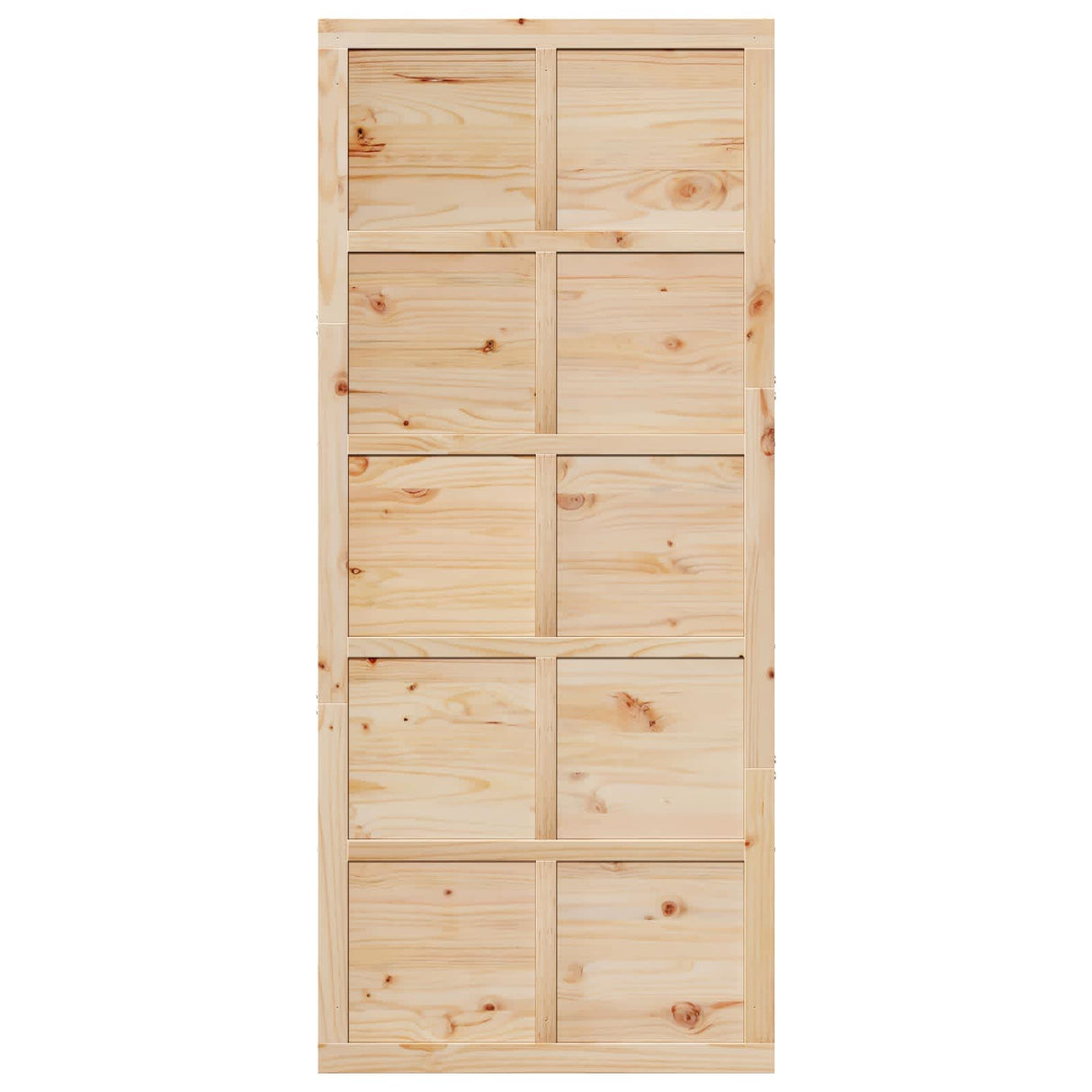 Barn Door Natural 90 x 2,5 x 208 cm Solid Pine Wood