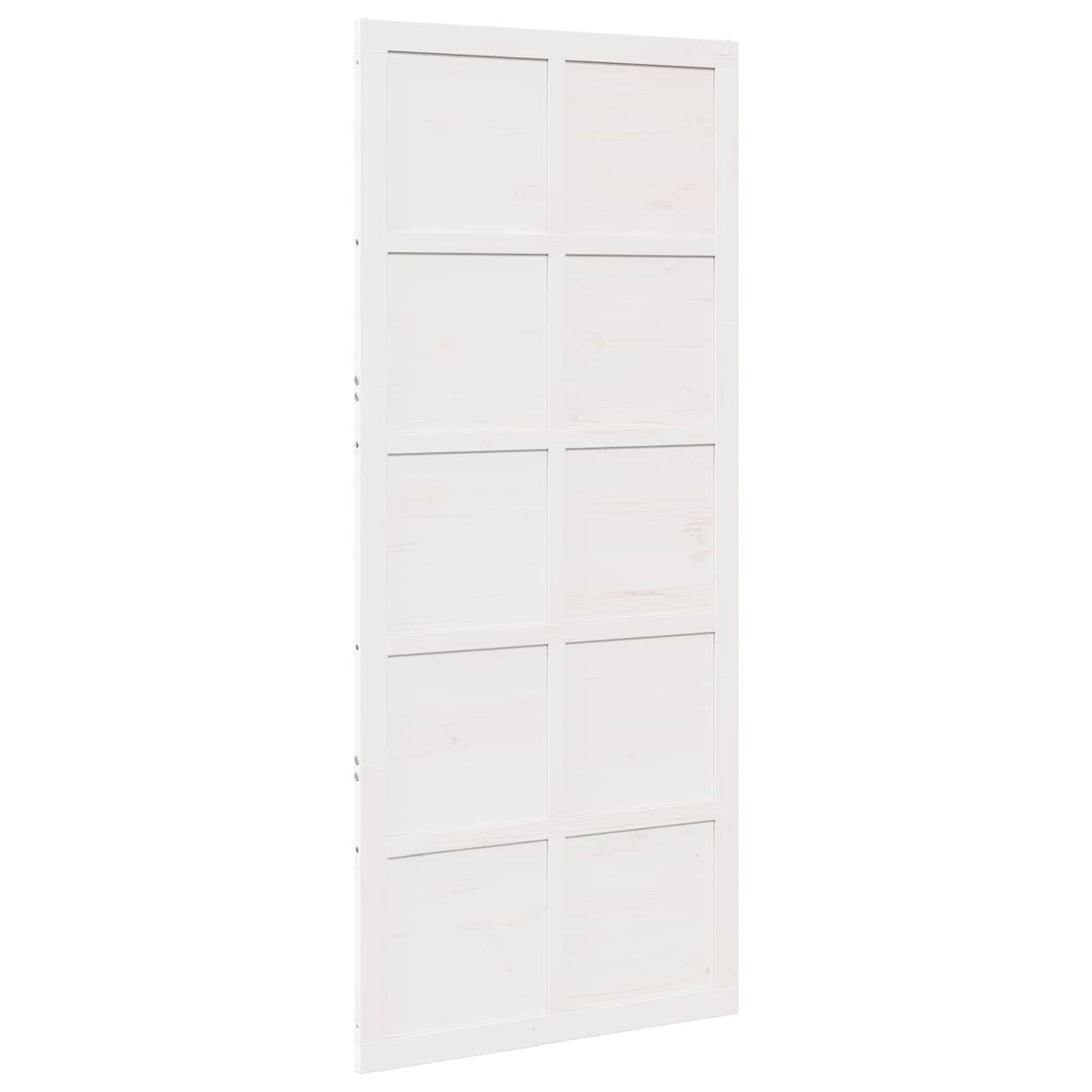 Barn Door White 80 x 2,5 x 208 cm Solid Pine Wood