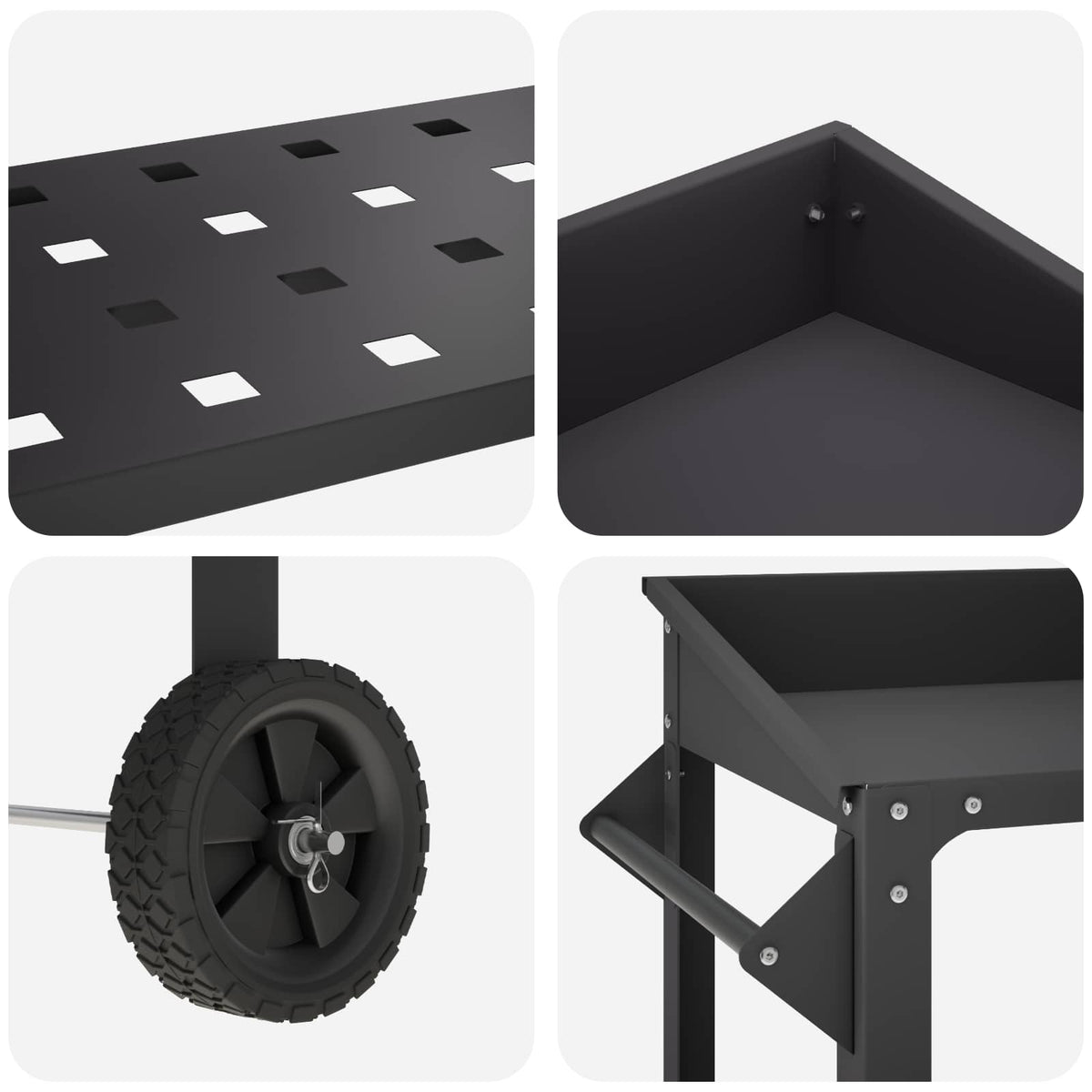 Potting Table with Wheels 96 x 50 x 89 cm Cold-rolled Steel