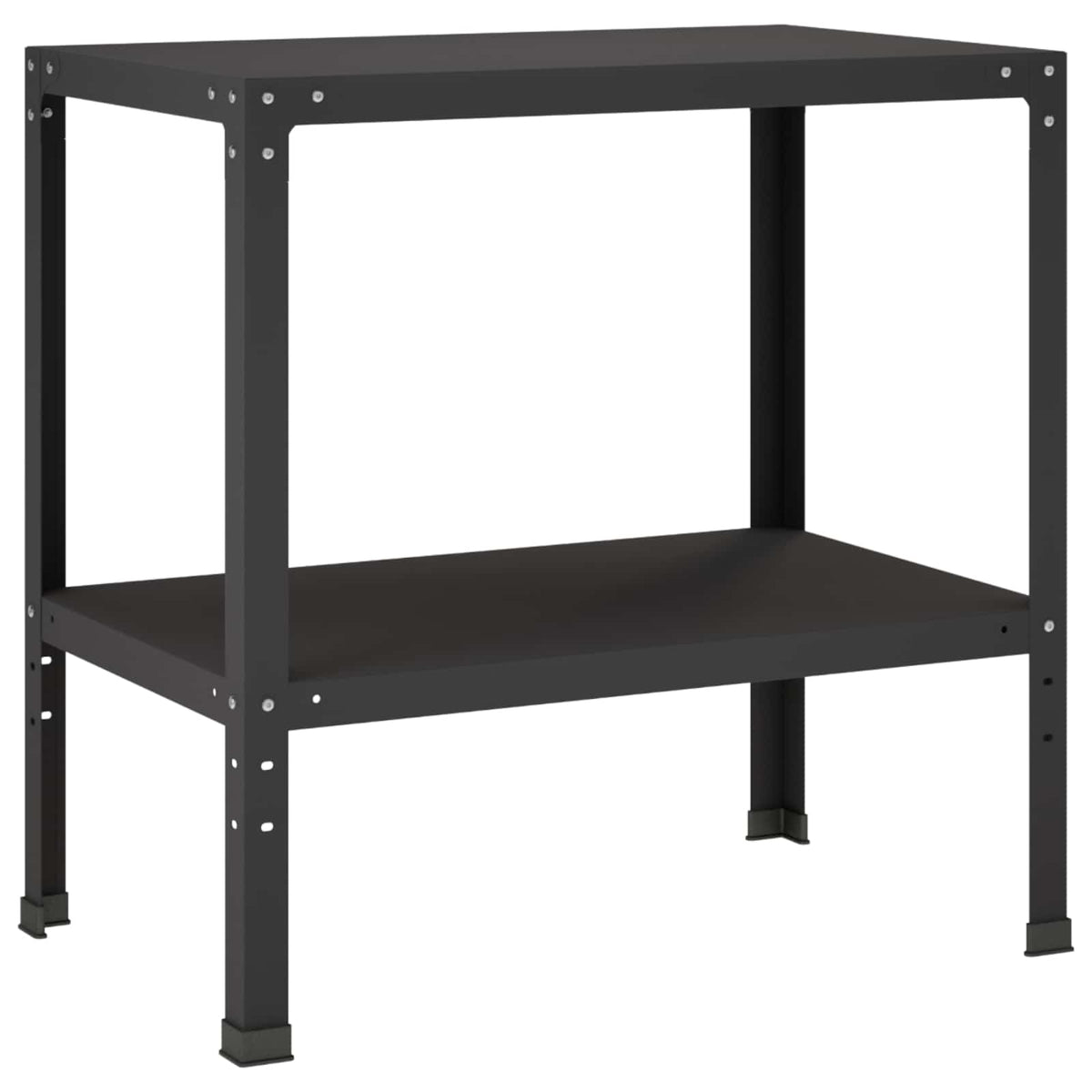 Potting Table 80 x 50 x 80 cm Powder-Coated Steel Black