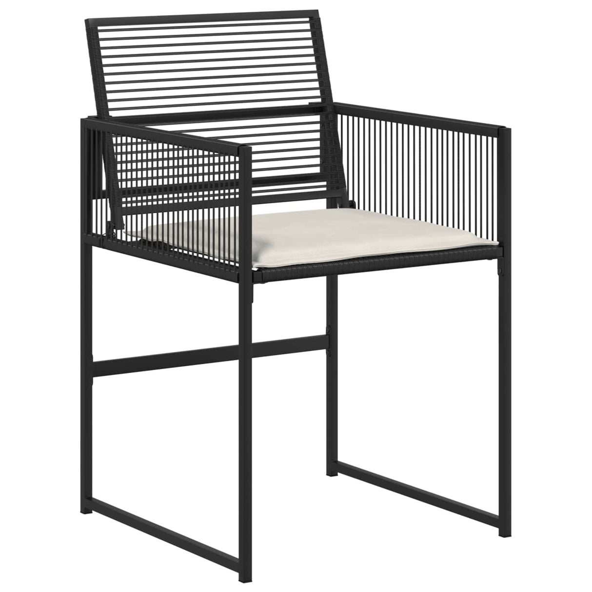 Garden Dining Set 5 pcs Black Poly Rattan