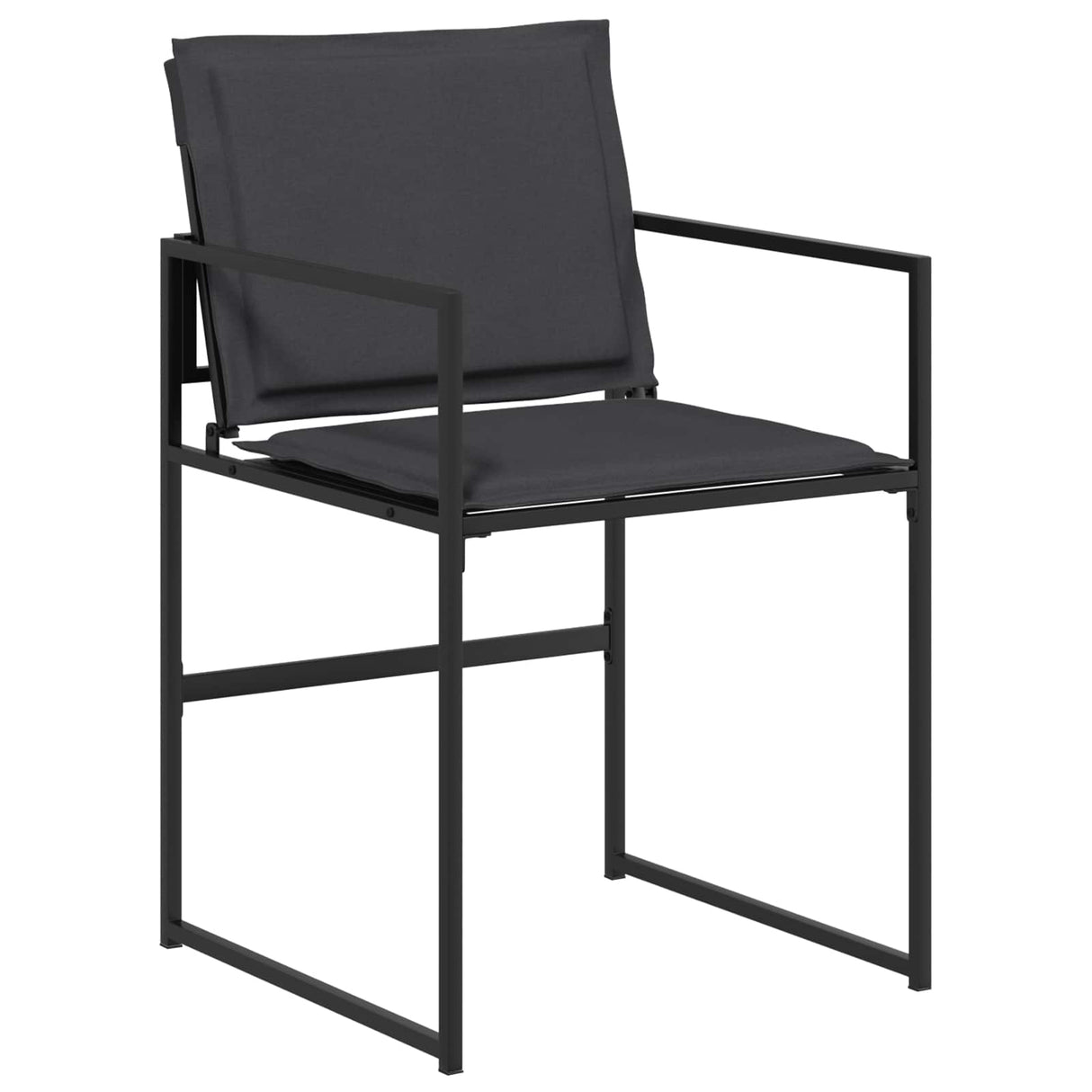 Garden Dining Set 5 pcs Black and Dark grey 80 x 80 x 73 cm