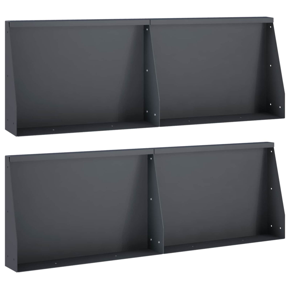 Retaining Wall 4 pcs 60 x 12 x 40 cm Steel Anthracite