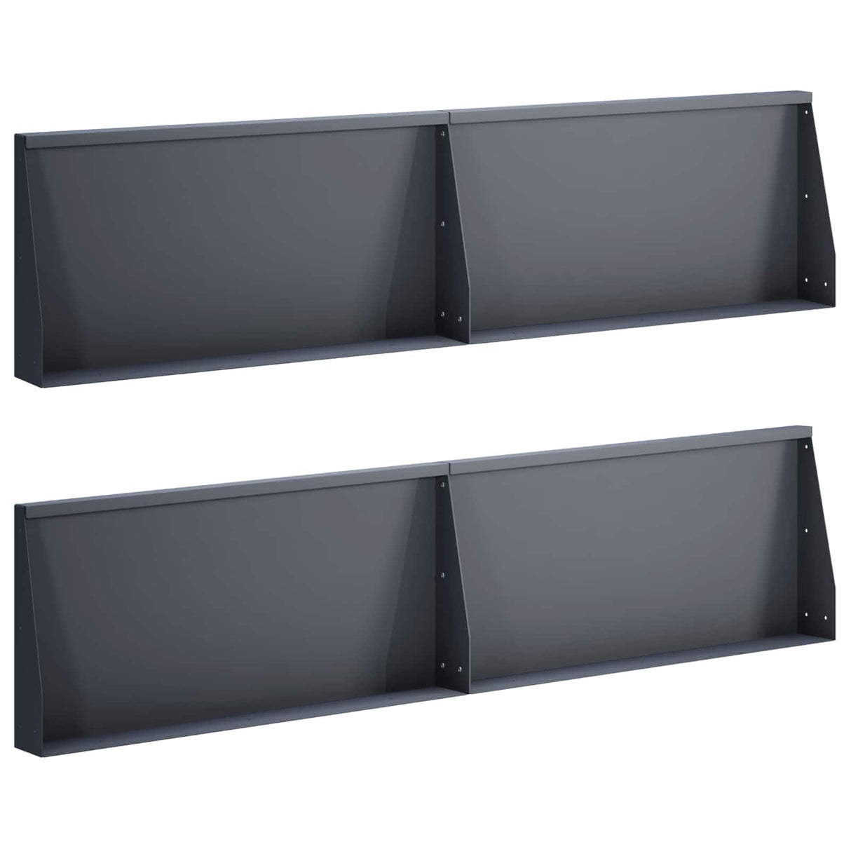 Retaining Wall 4 pcs 80 x 12 x 30 cm Steel Anthracite