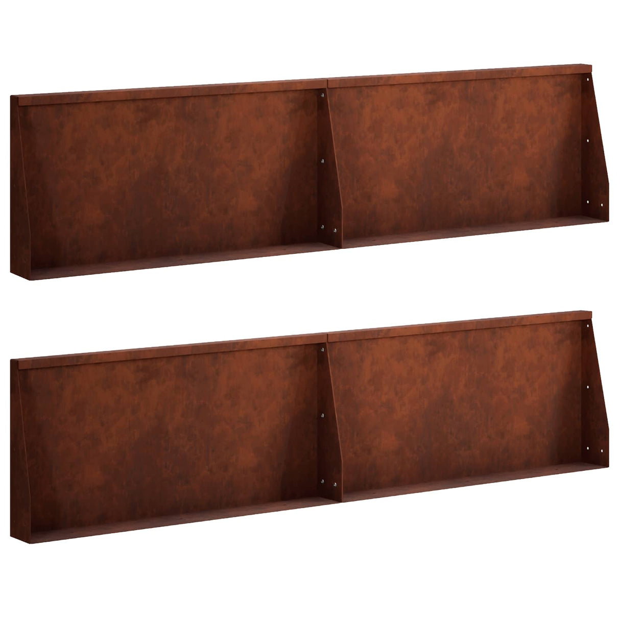 Retaining Wall 4 pcs 80 x 12 x 50 cm Weathering Steel Rusty