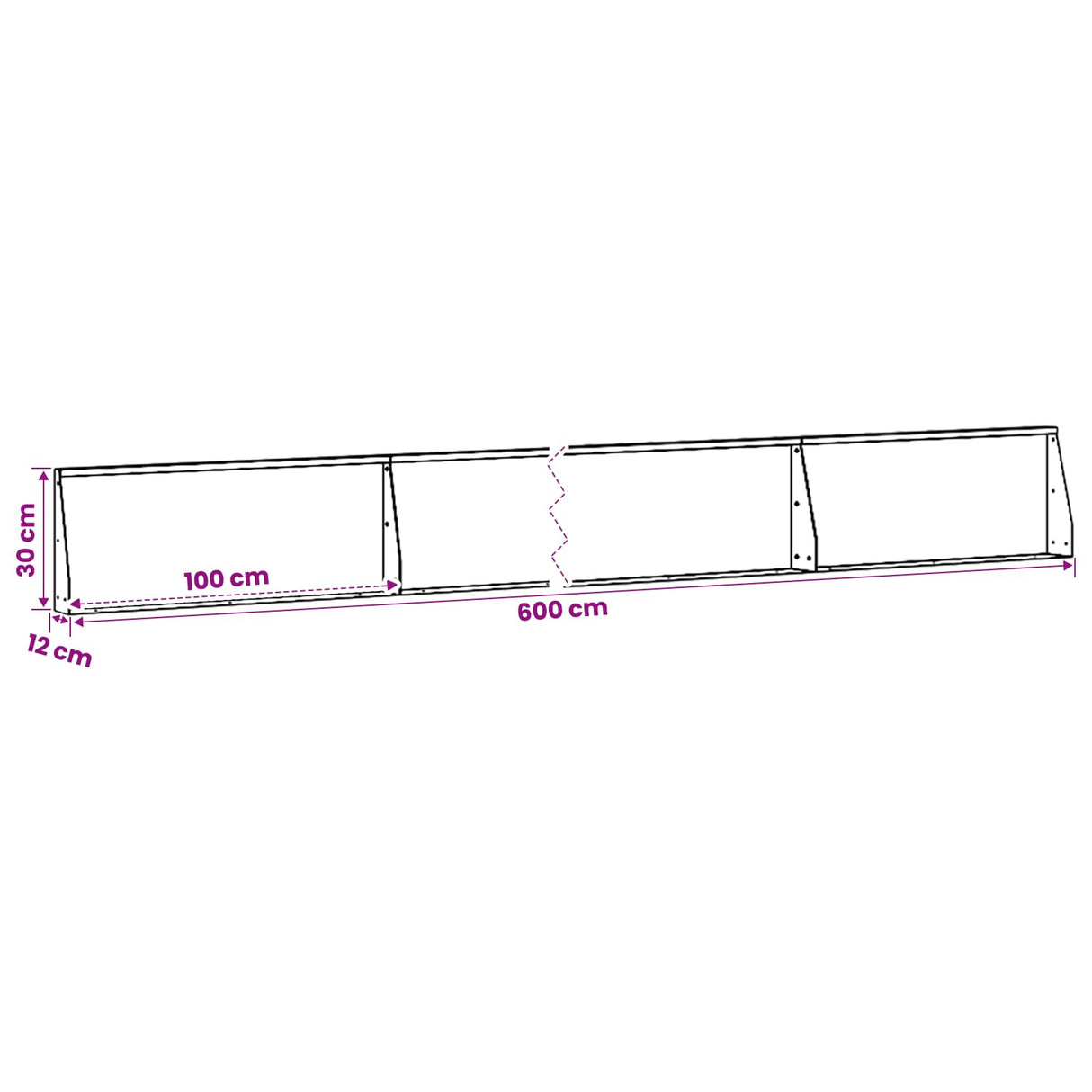 Retaining Wall 6 pcs 100 x 12 x 30 cm Steel Anthracite