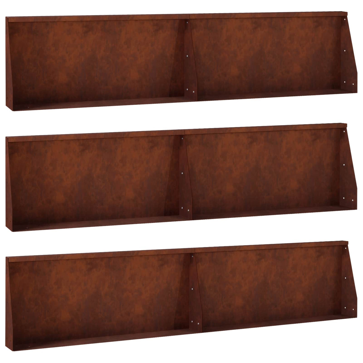 Retaining Wall 6 pcs 100 x 12 x 50 cm Weathering Steel Rusty
