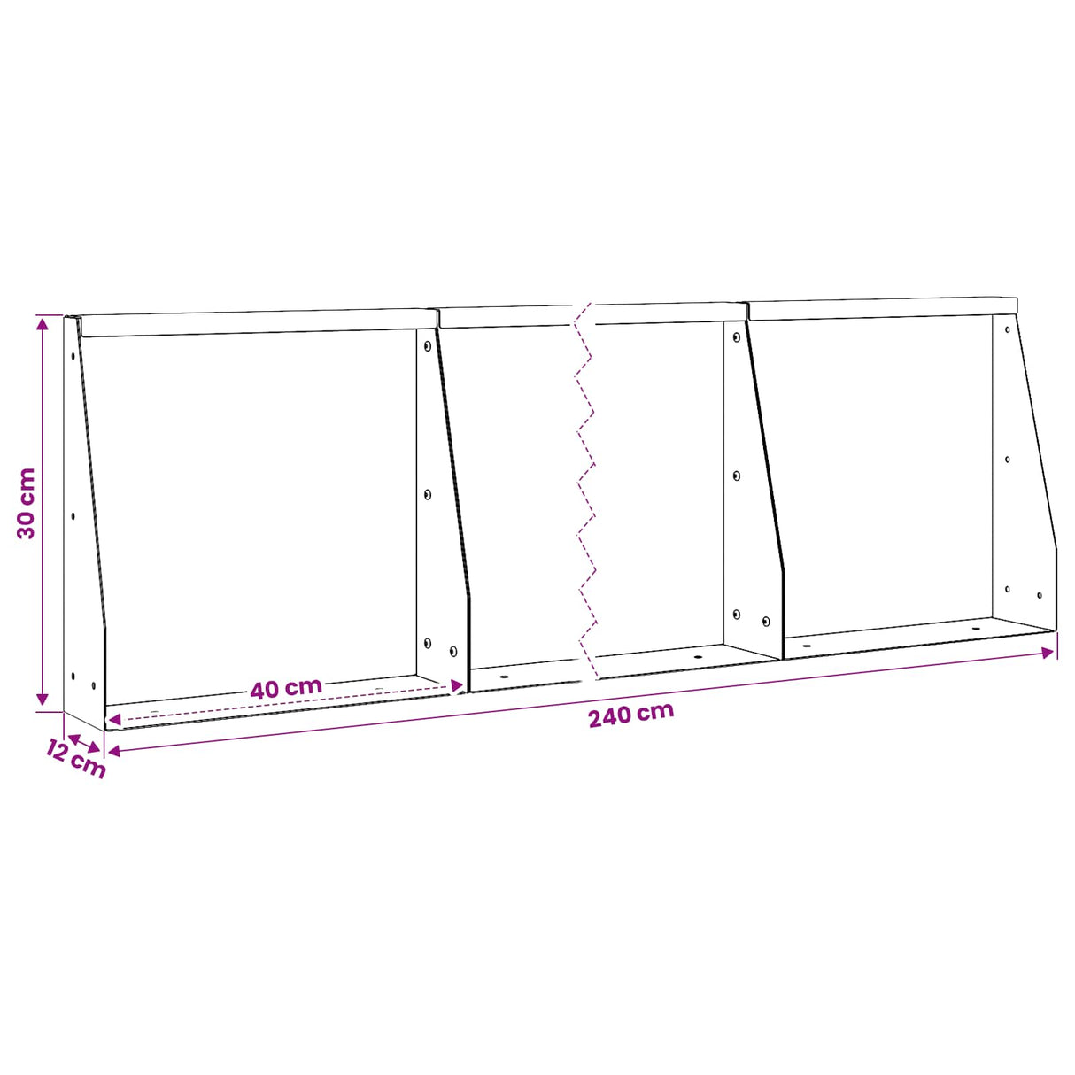 Retaining Wall 6 pcs 40 x 12 x 30 cm Steel Anthracite