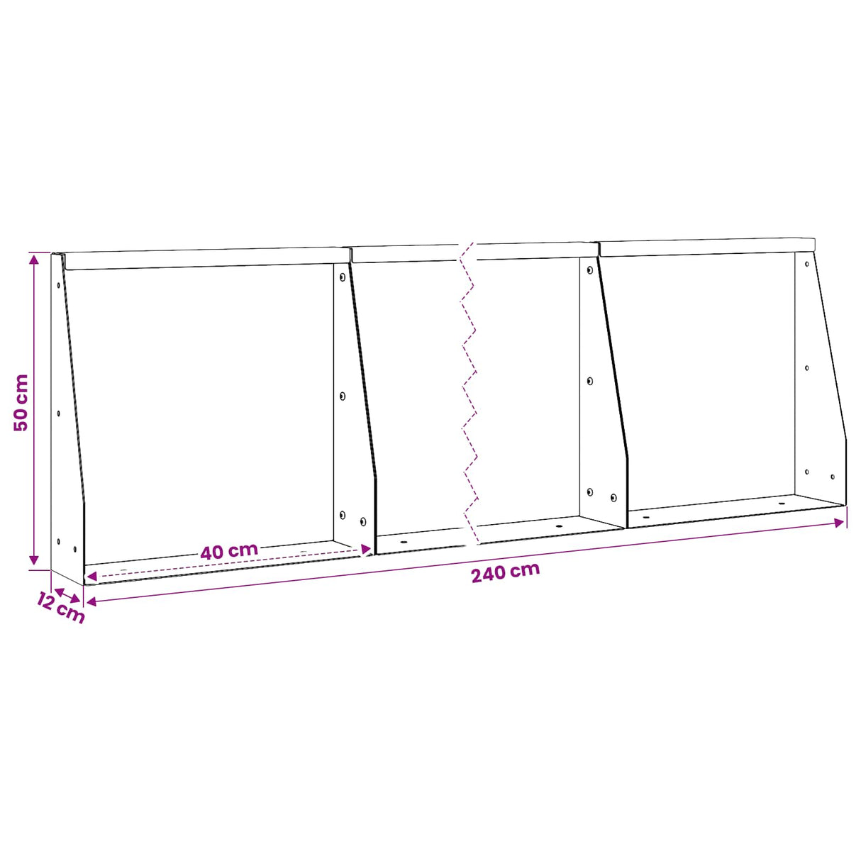 Retaining Wall 6 pcs 40 x 12 x 50 cm Steel Anthracite