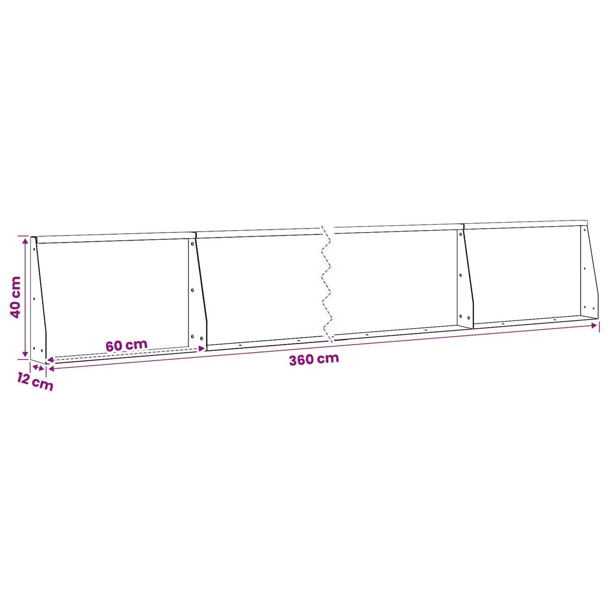 Retaining Wall 6 pcs 60 x 12 x 40 cm Steel Anthracite