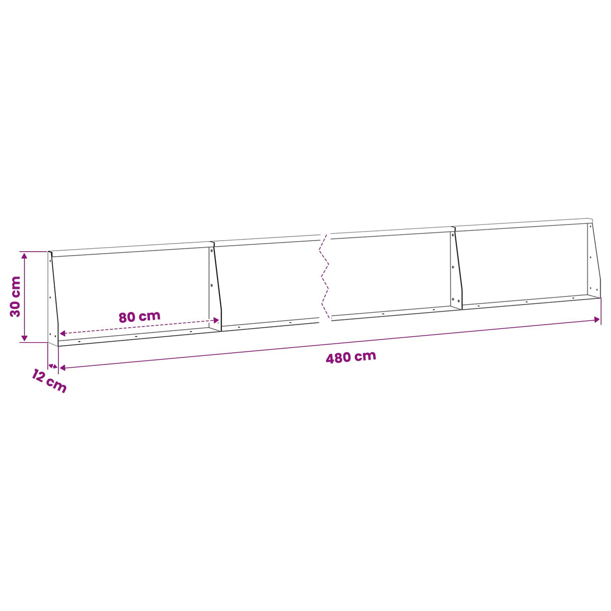Retaining Wall 6 pcs 80 x 12 x 30 cm Steel Anthracite