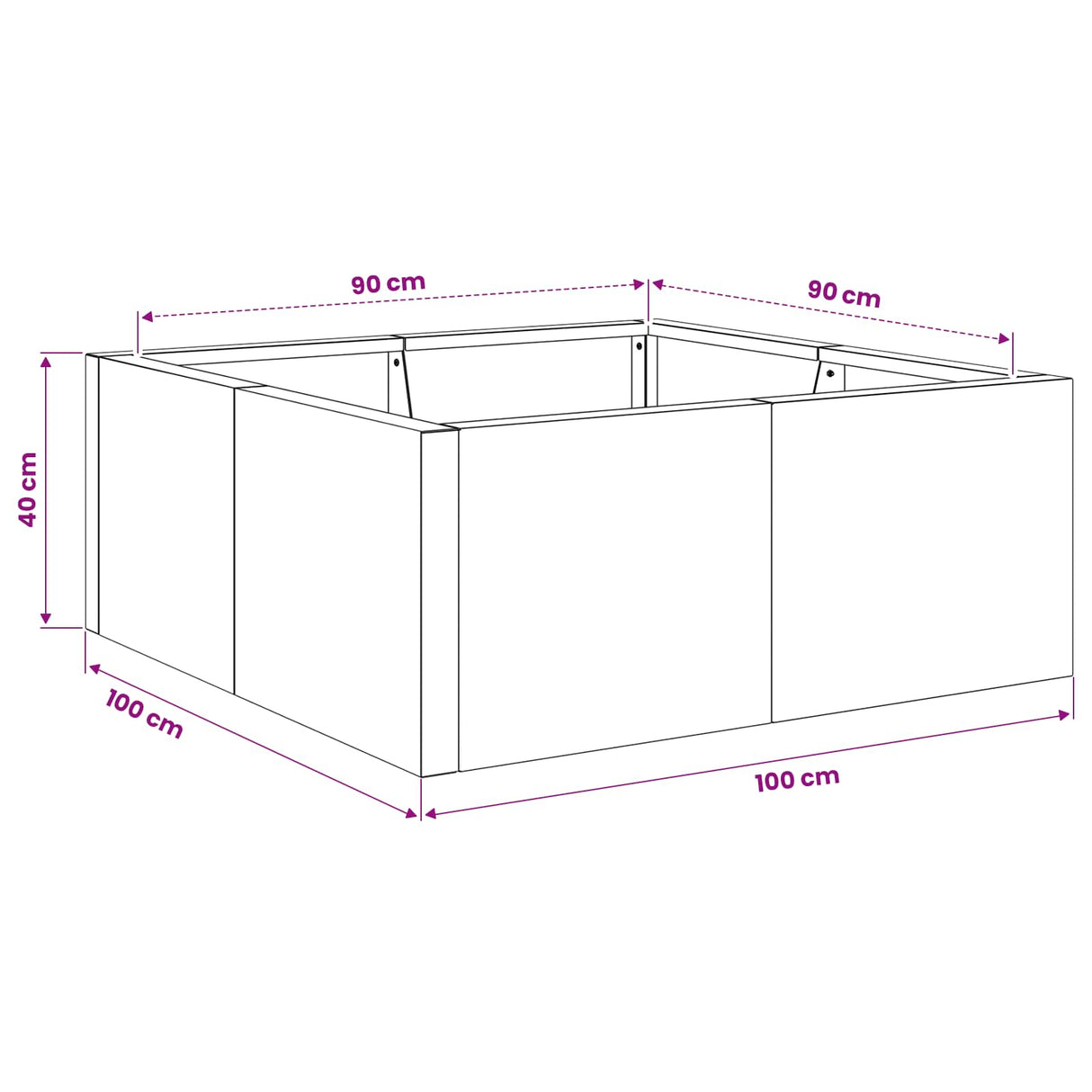 Retaining Wall 4 pcs 100 x 100 x 40 cm Steel Anthracite