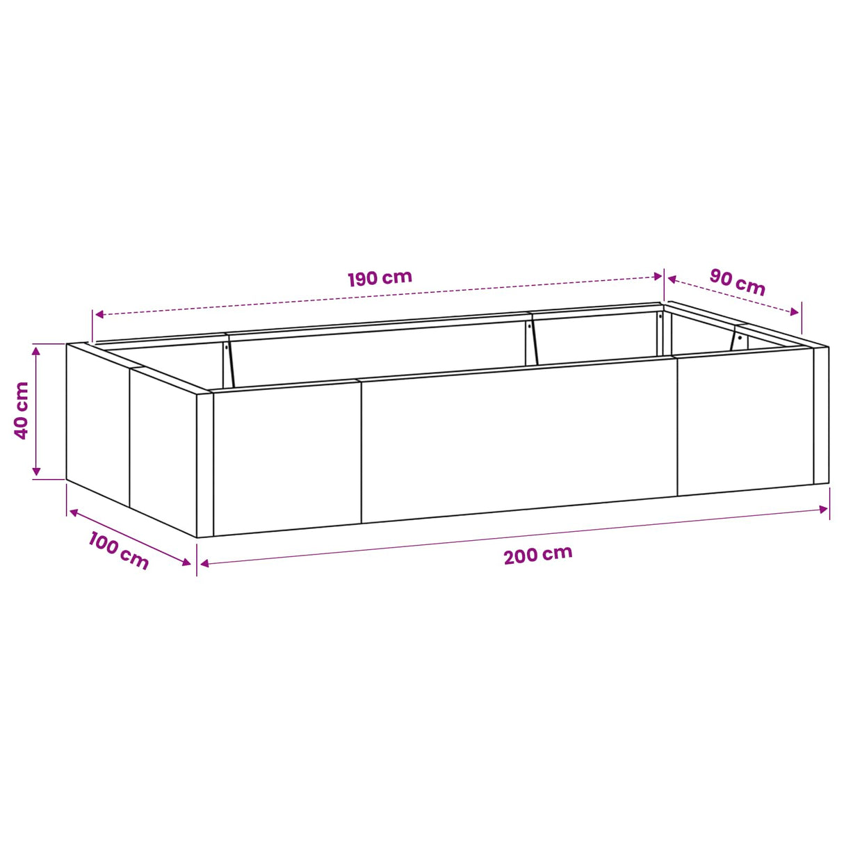 Retaining Wall 6 pcs 200 x 100 x 40 cm Steel Anthracite