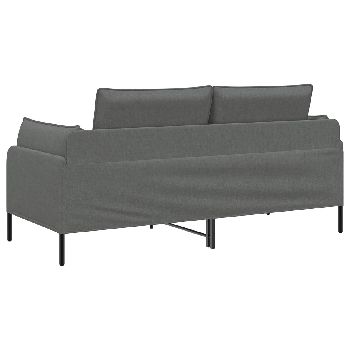 2-Seater Sofa Dark Grey 188 x 81 x 89 cm Fabric