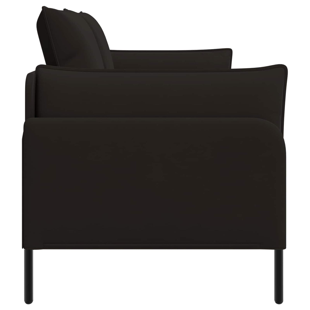 2-Seater Sofa 2-Seater Black 188 x 81 x 89 cm Velvet