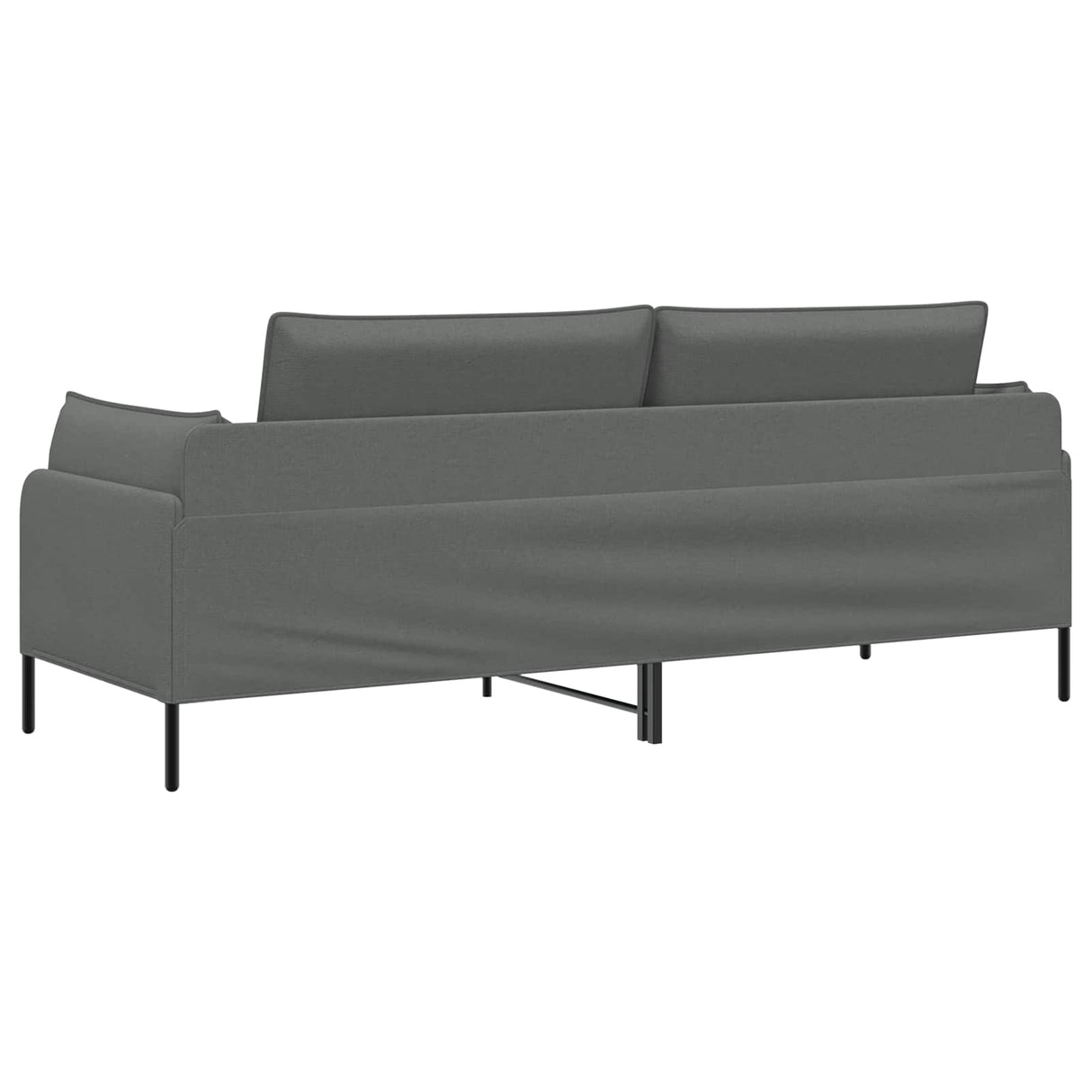 3-Seater Sofa Dark Grey 222 x 81 x 89 cm Fabric