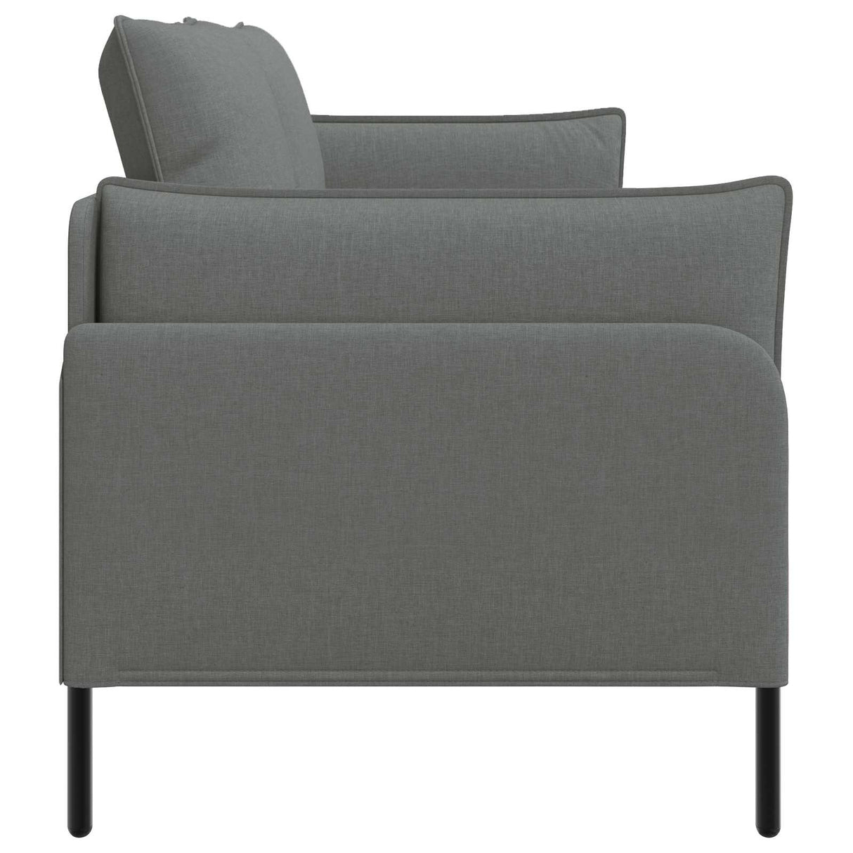 3-Seater Sofa Dark Grey 222 x 81 x 89 cm Fabric