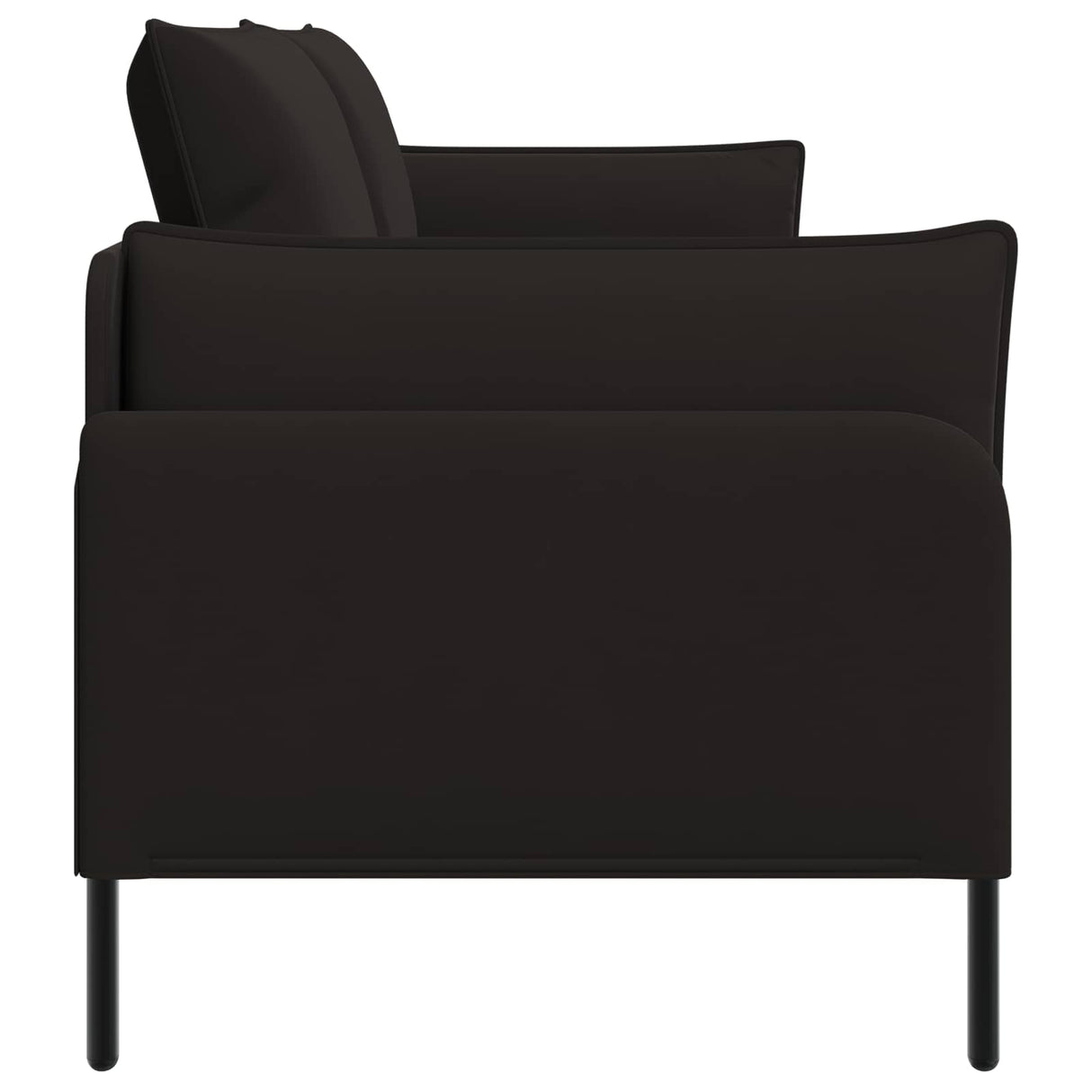 3-Seater Sofa Black 222 x 81 x 89 cm Velvet
