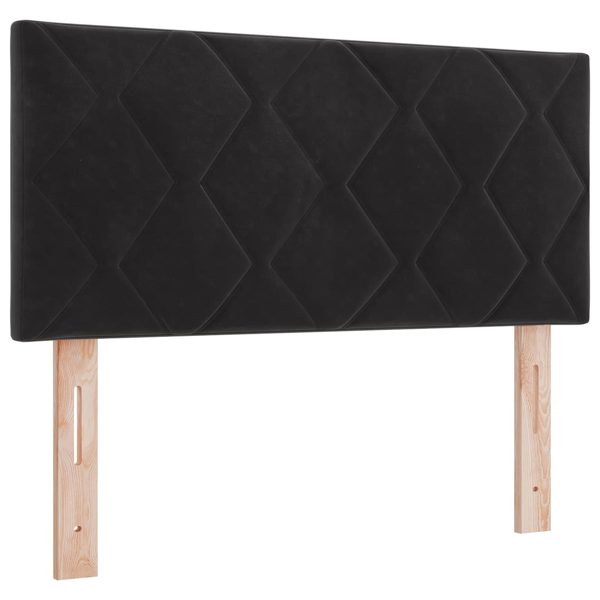 Box Spring Bed with Mattress Black 107 x 203 cm Velvet