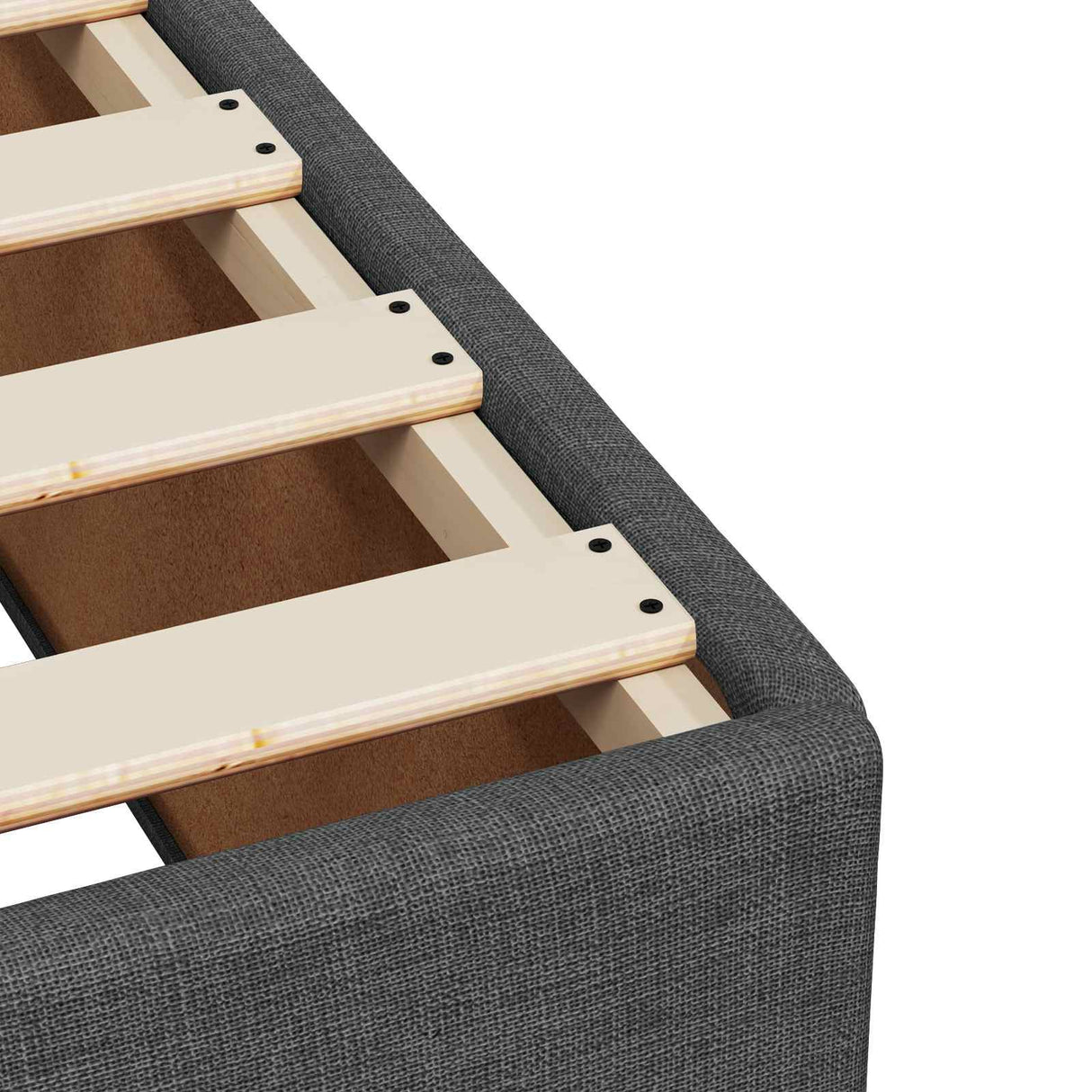 Box Spring Bed with Mattress Dark Grey 137 x 190 cm Fabric