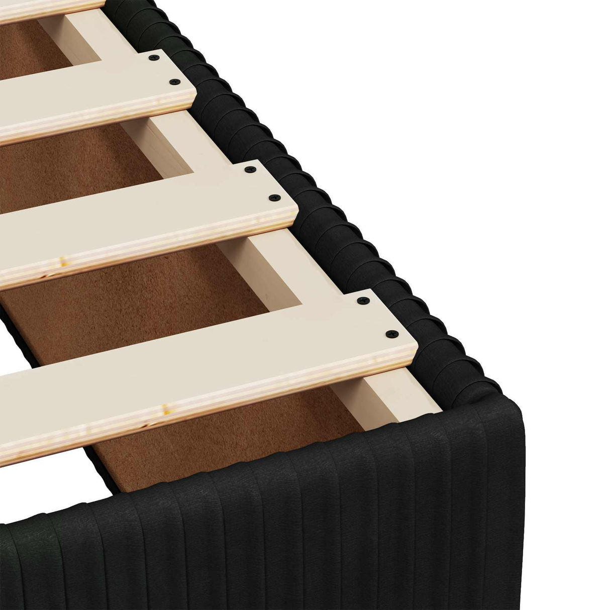 Box Spring Bed with Mattress Black 107 x 203 cm Velvet
