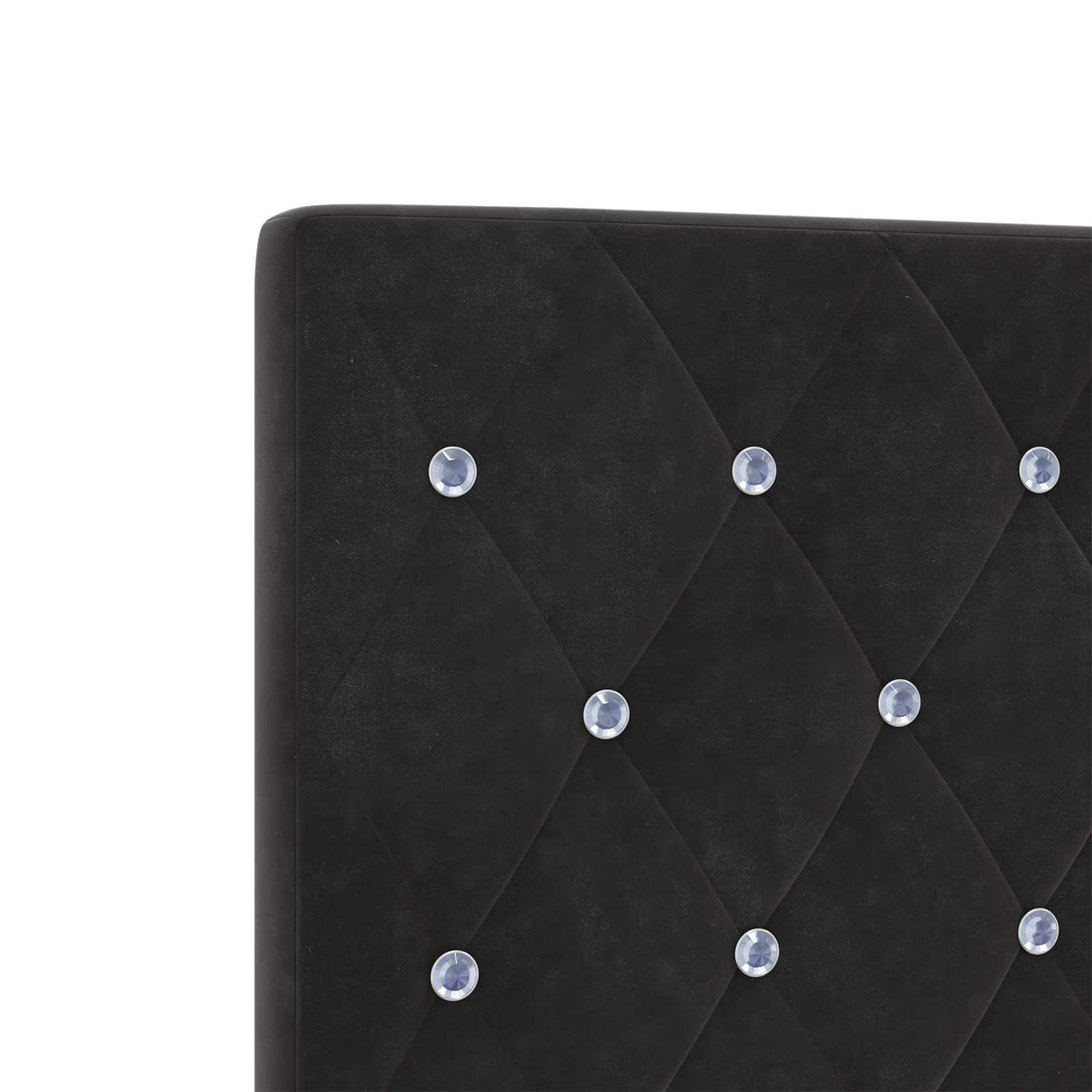 Box Spring Bed with Mattress and LED Black Queen Velvet