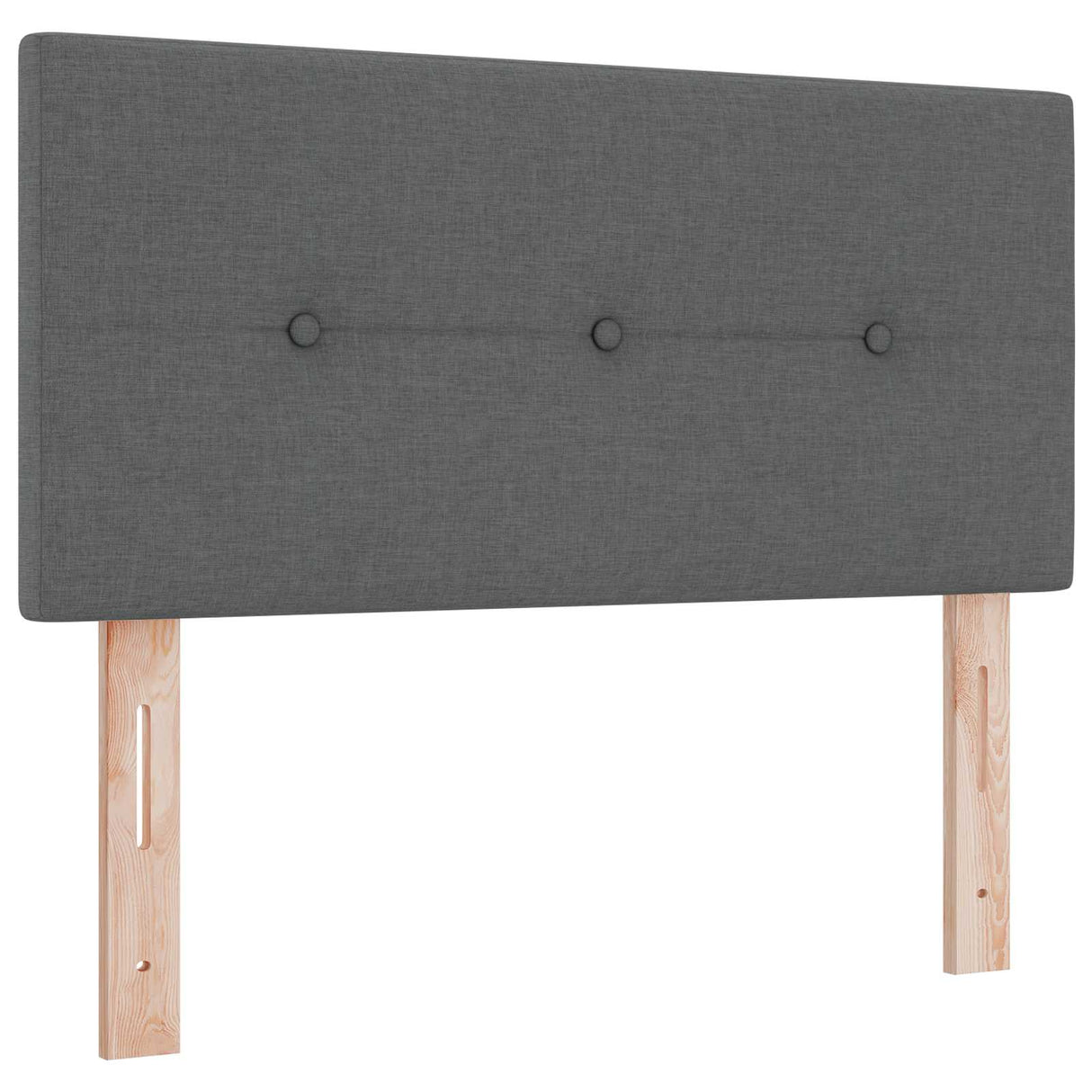 Box Spring Bed with Mattress and LED Dark Grey 107 x 203 cm