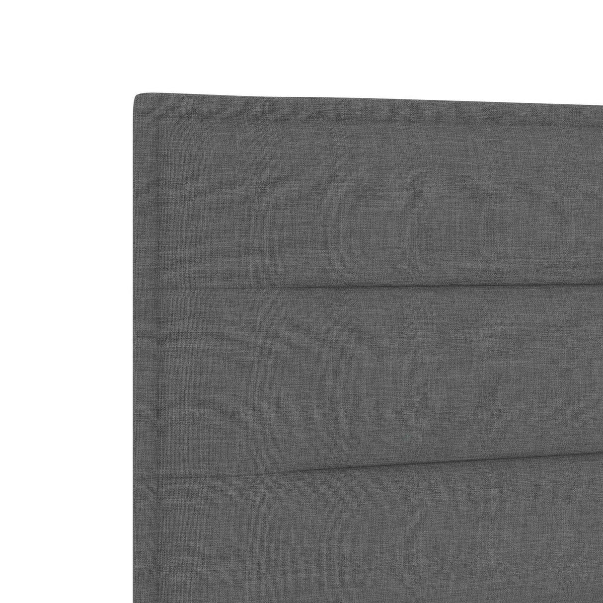 Ottoman Bed with Mattress Dark Grey 137 x 190 cm Fabric