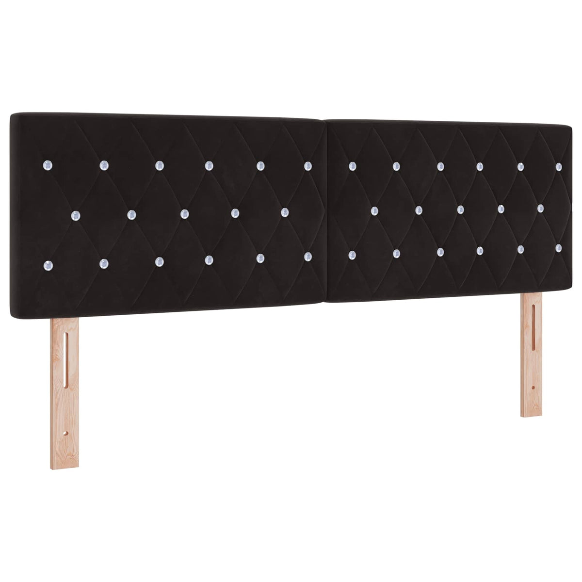 Ottoman Bed with Mattress Black 152 x 203 cm Velvet