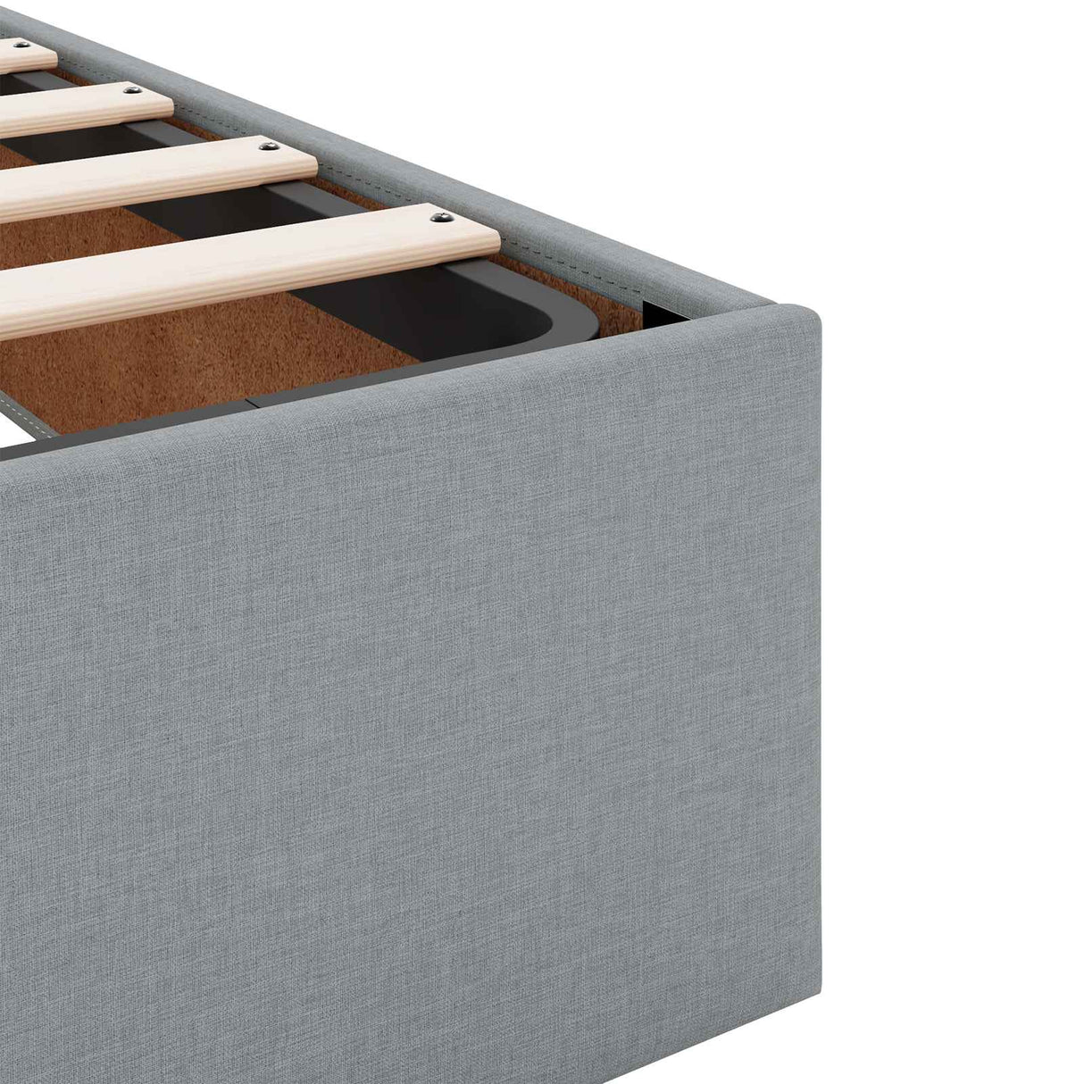 Ottoman Bed with Mattress Dark Grey 137 x 190 cm Fabric