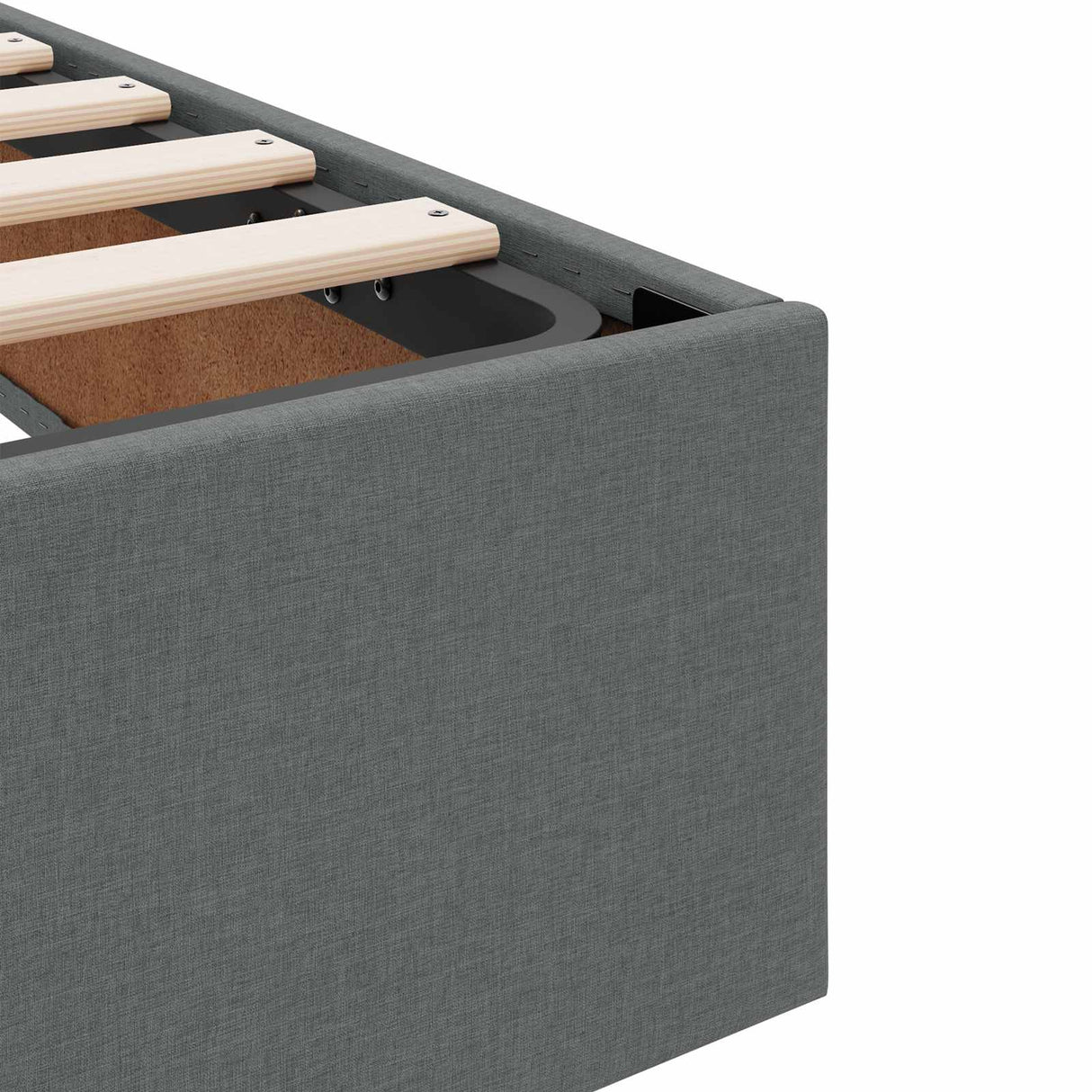 Storage Bed with Headboard 137 x 190 cm Fabric