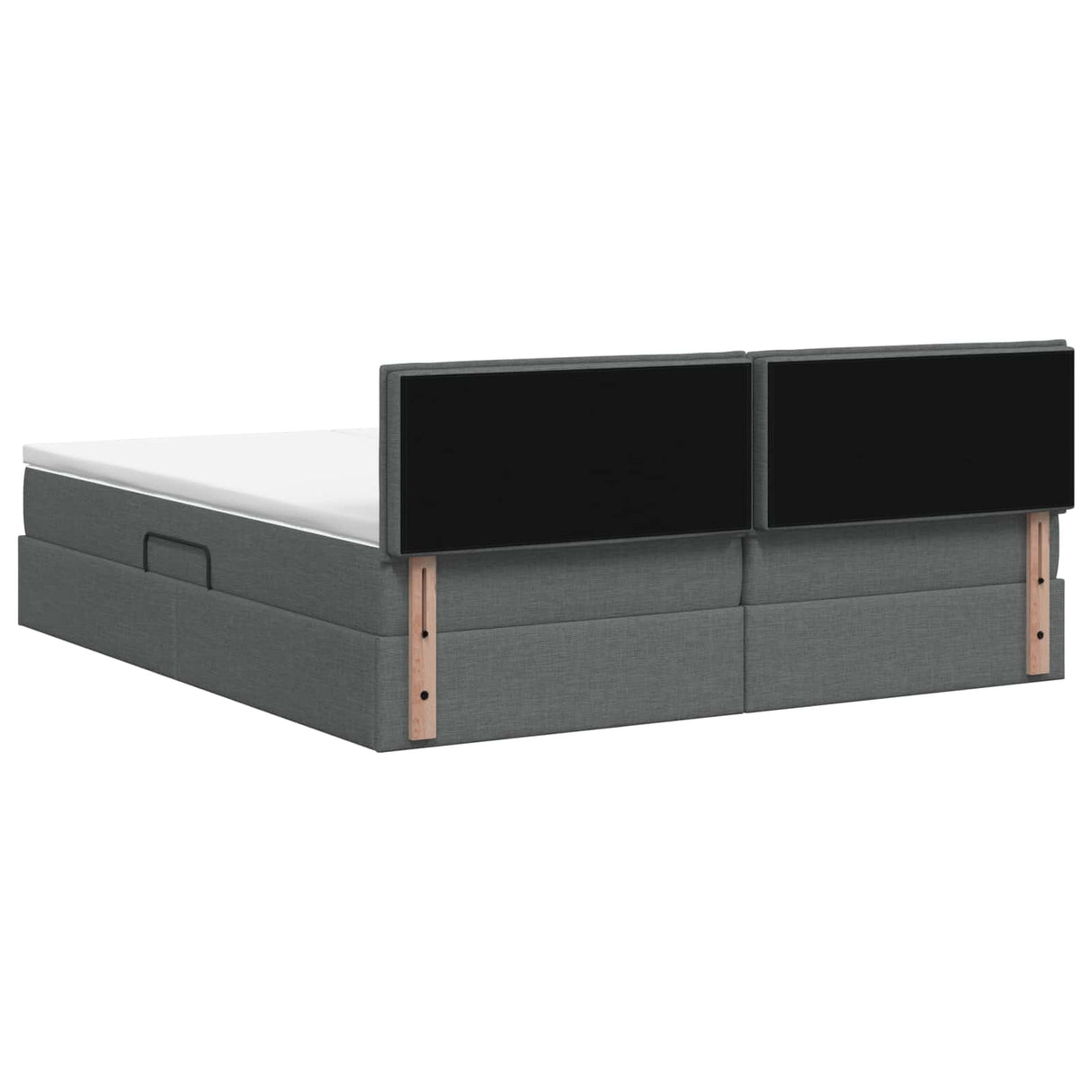 Storage Bed with Headboard 137 x 190 cm Fabric