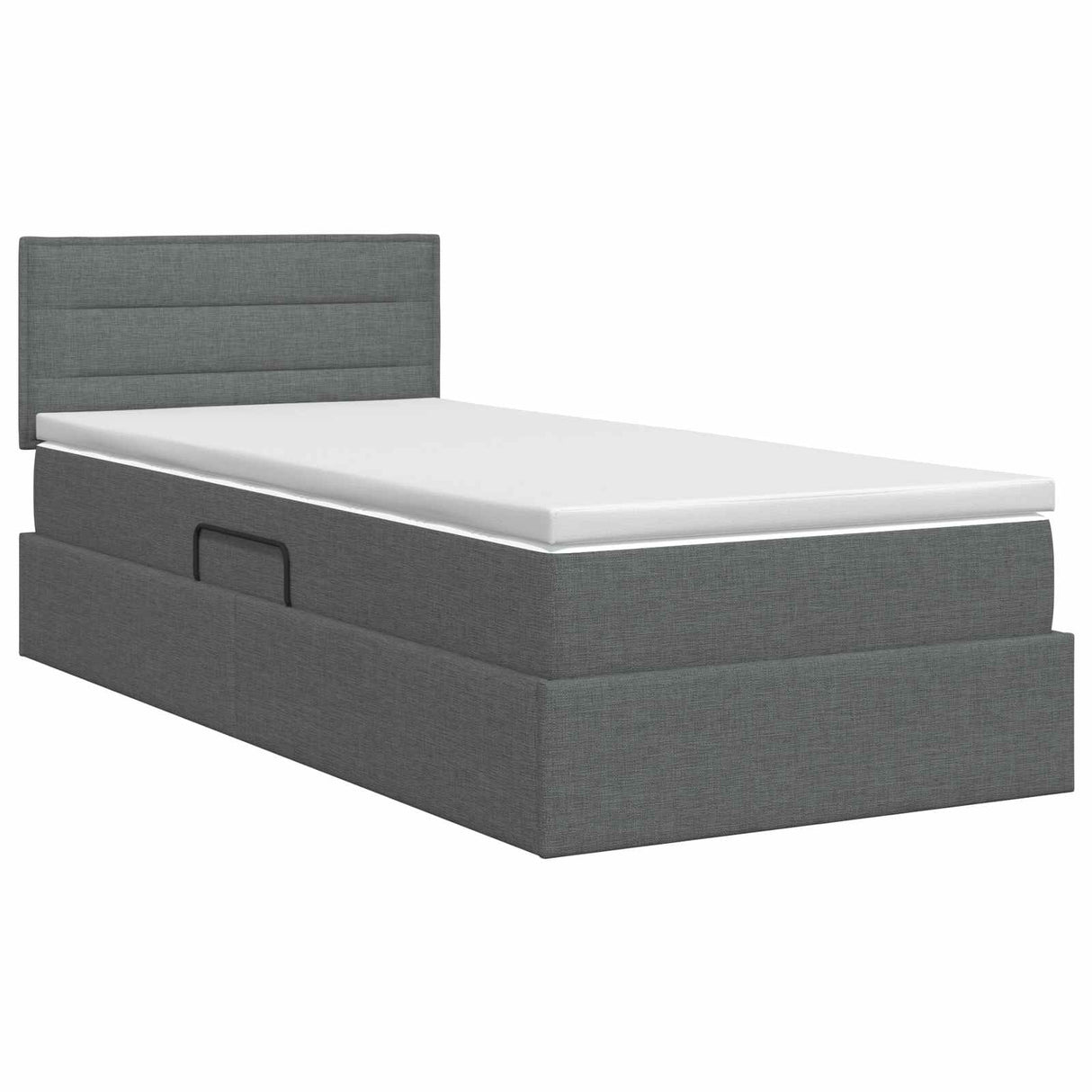 Storage Bed with Headboard 107 x 203 cm Fabric