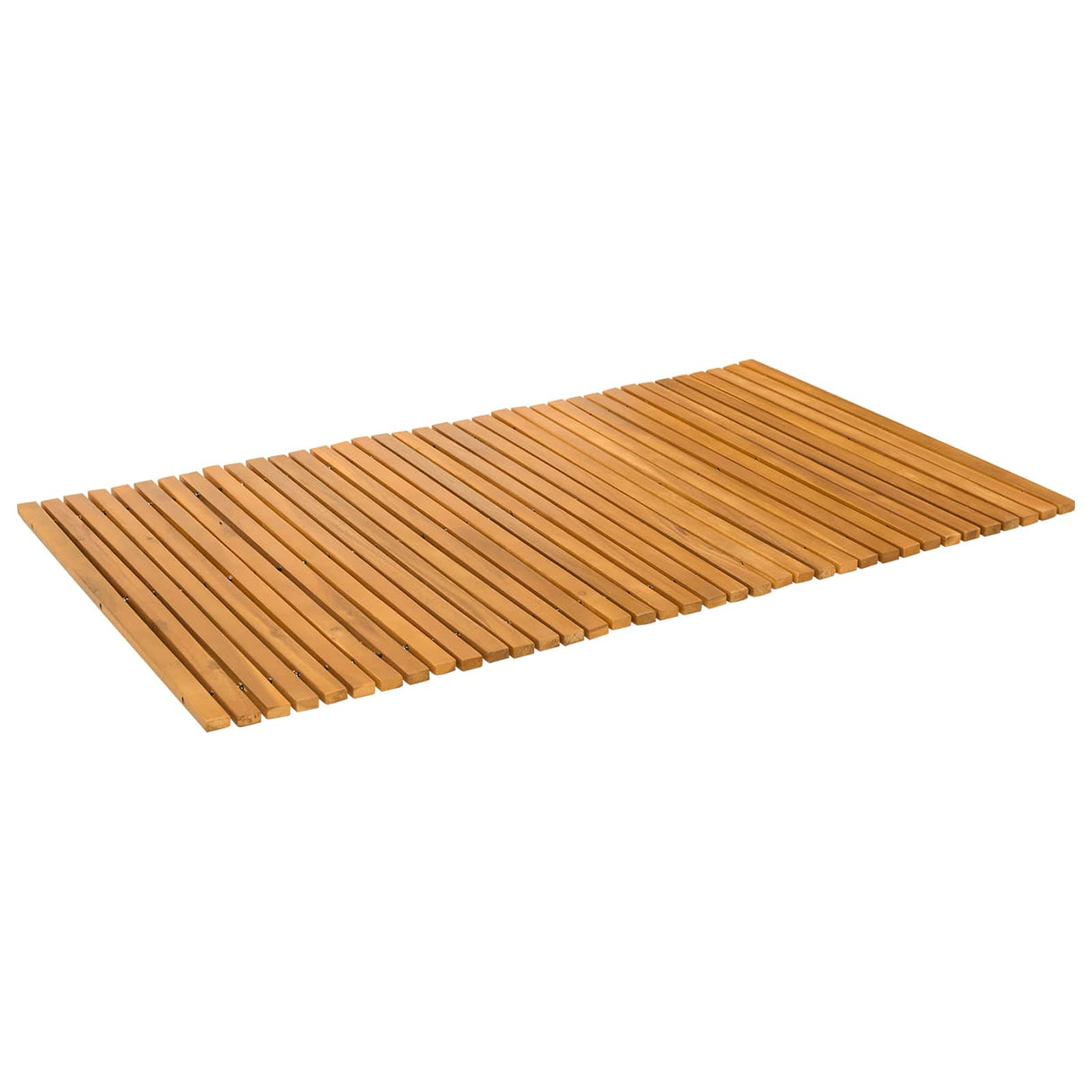 Bath Mat 2 pcs Natural 100 x 60 cm Solid Acacia Wood