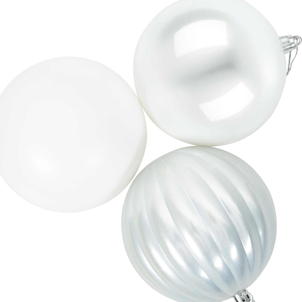 Christmas Ball Set XXL 3 pcs White Ø 25 cm Plastic